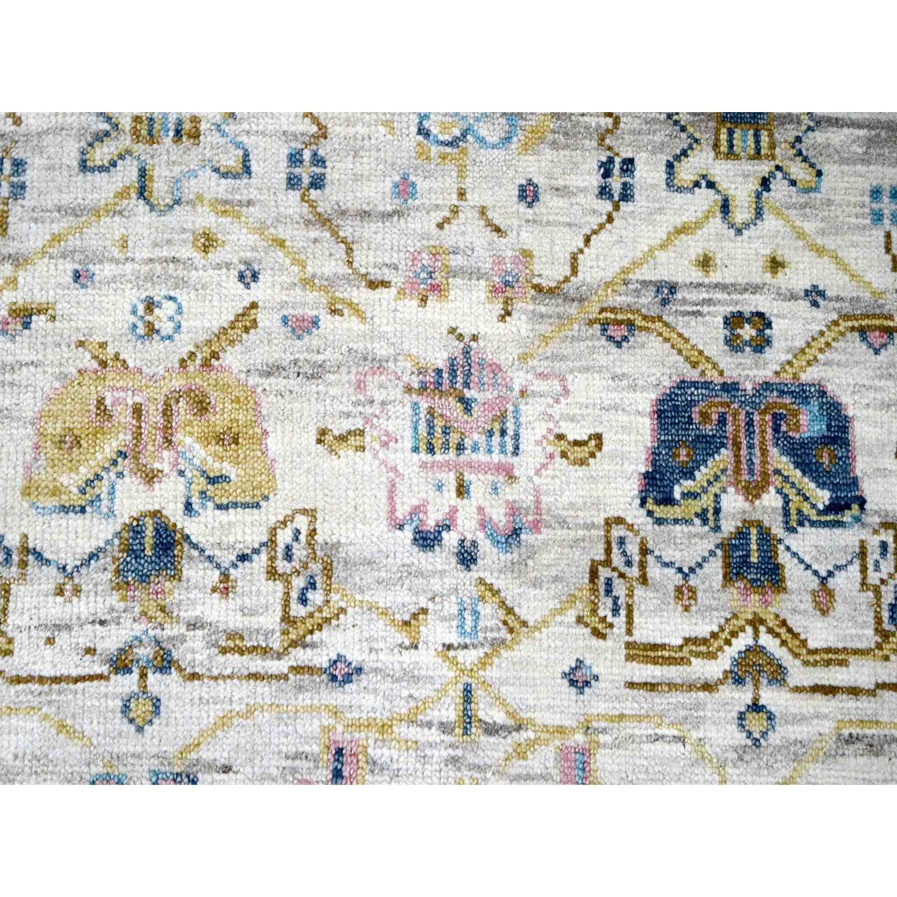 Oushak-And-Peshawar-Hand-Knotted-Rug-421900