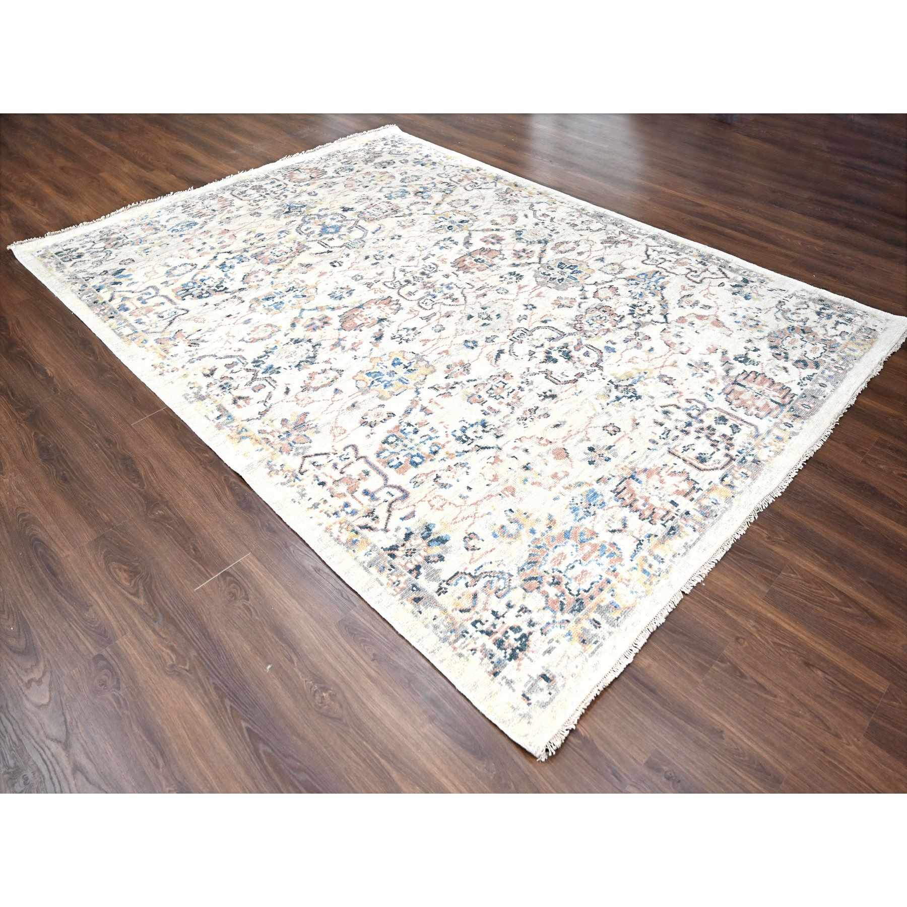 Oushak-And-Peshawar-Hand-Knotted-Rug-422000