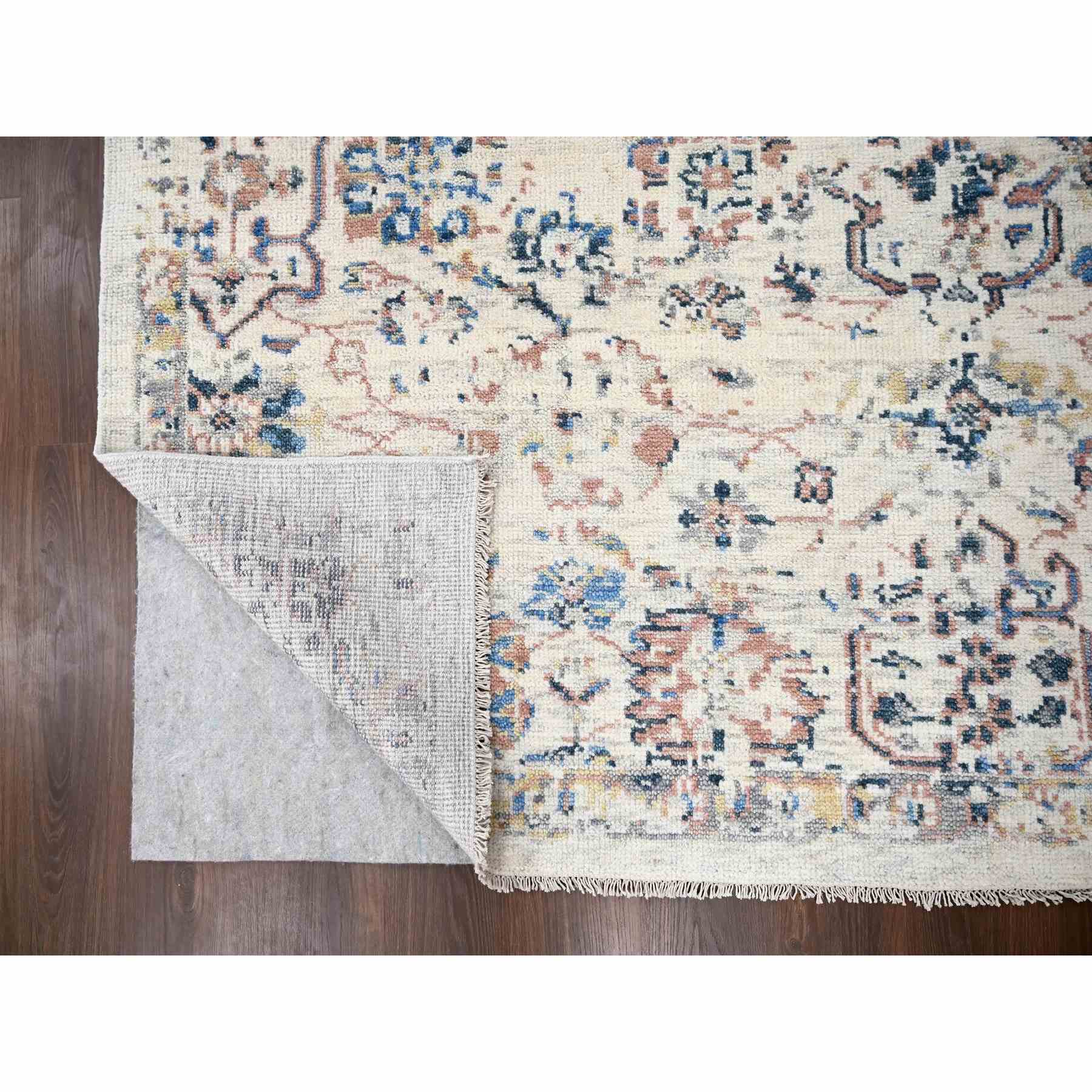 Oushak-And-Peshawar-Hand-Knotted-Rug-422000