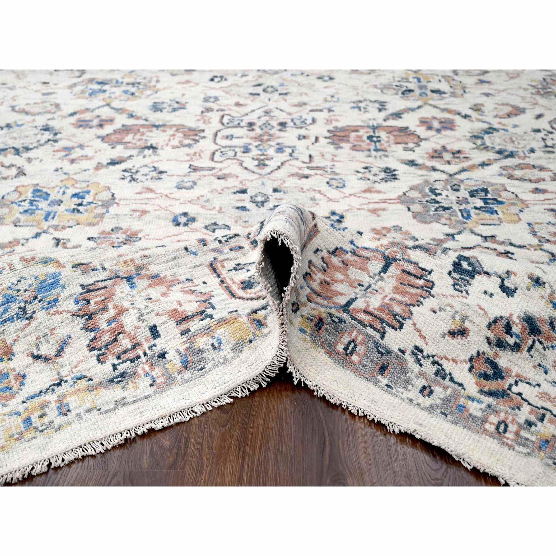 Oushak-And-Peshawar-Hand-Knotted-Rug-422000