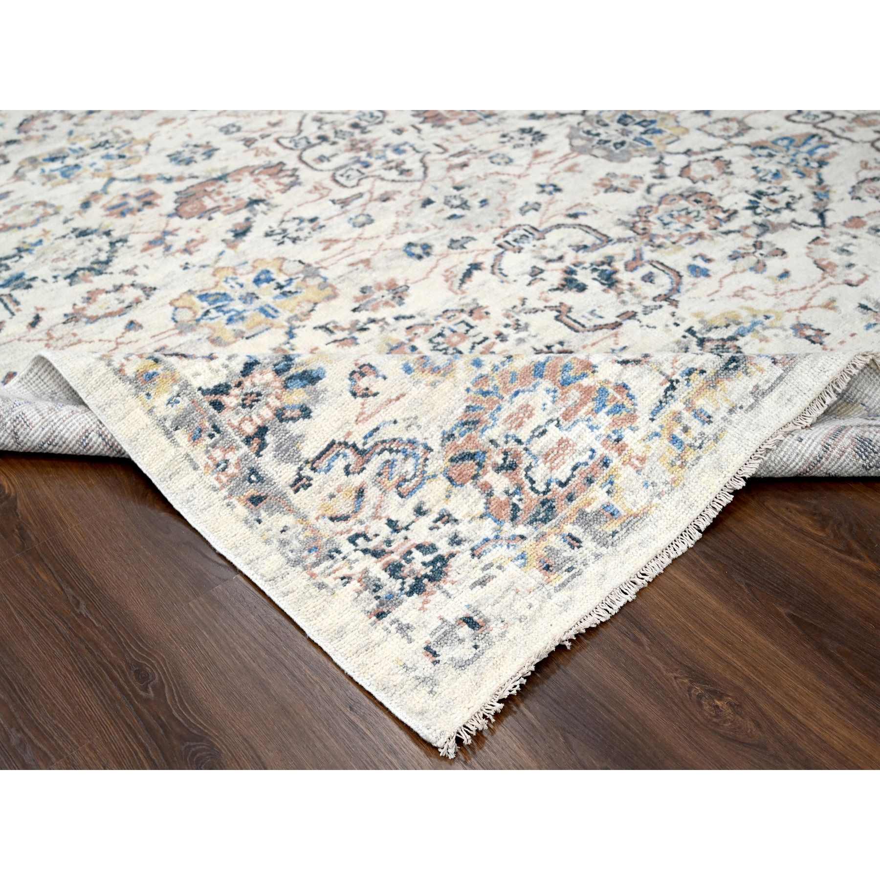 Oushak-And-Peshawar-Hand-Knotted-Rug-422000