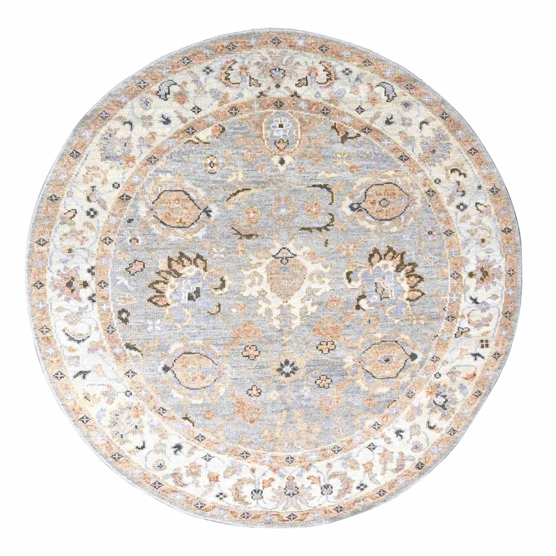 Oushak-And-Peshawar-Hand-Knotted-Rug-422015