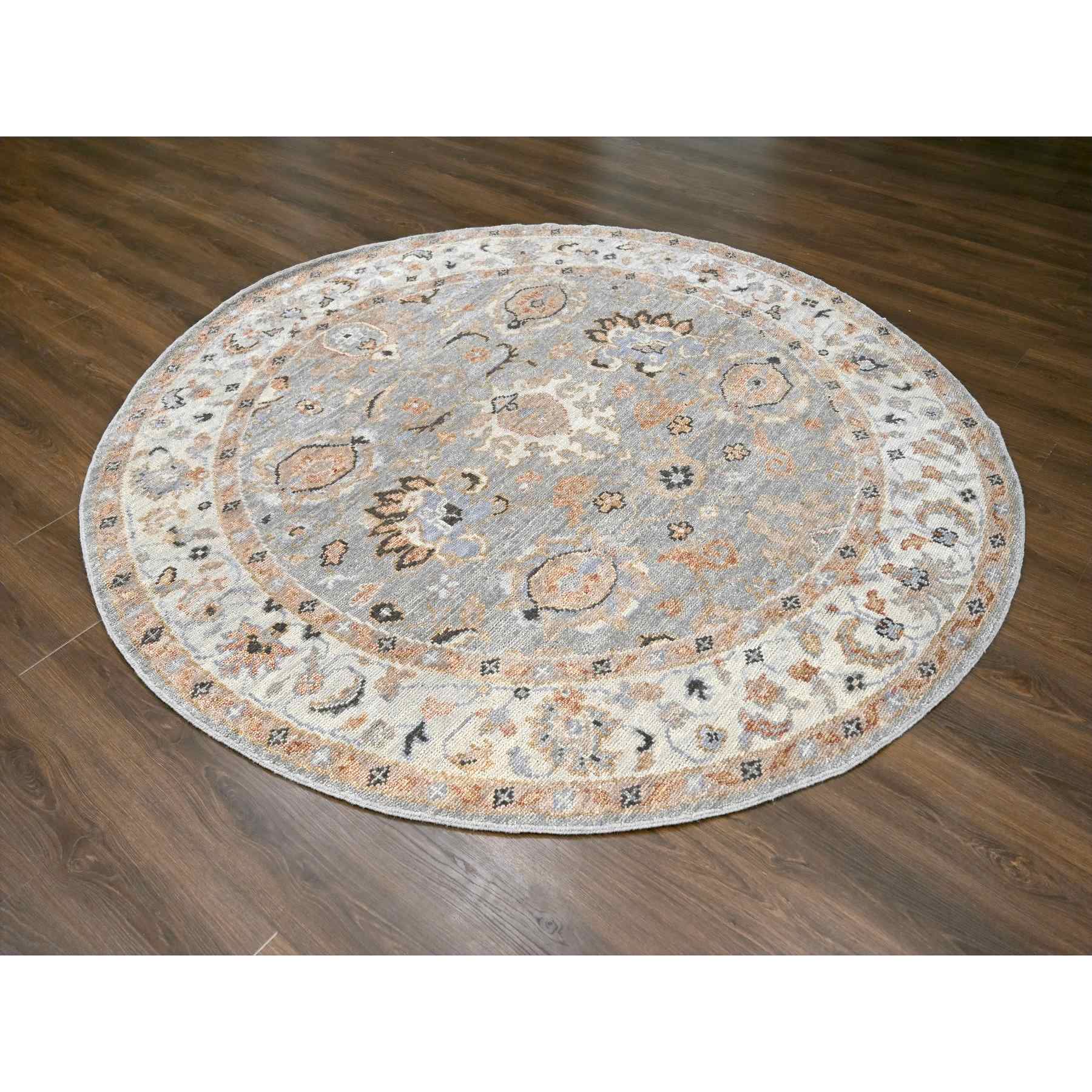 Oushak-And-Peshawar-Hand-Knotted-Rug-422015
