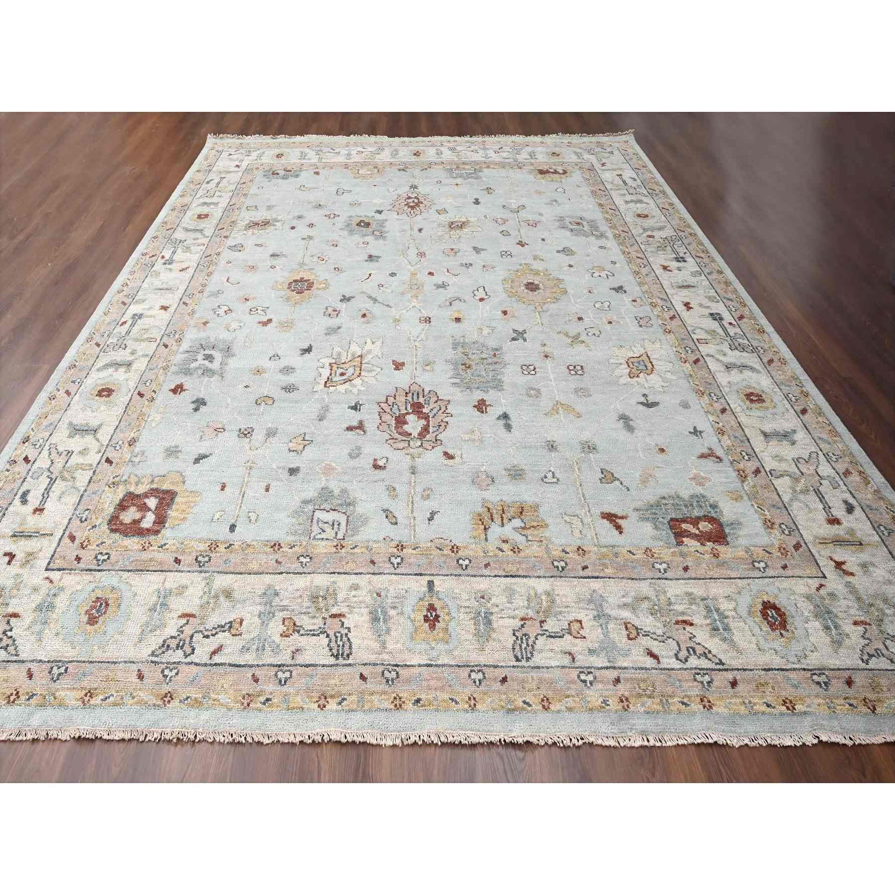Oushak-And-Peshawar-Hand-Knotted-Rug-422050