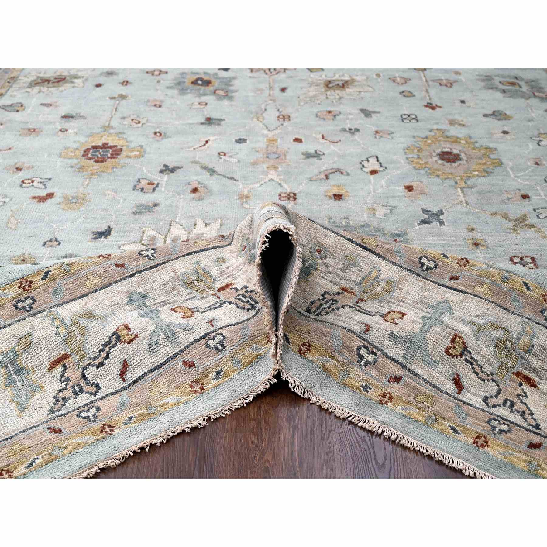 Oushak-And-Peshawar-Hand-Knotted-Rug-422050