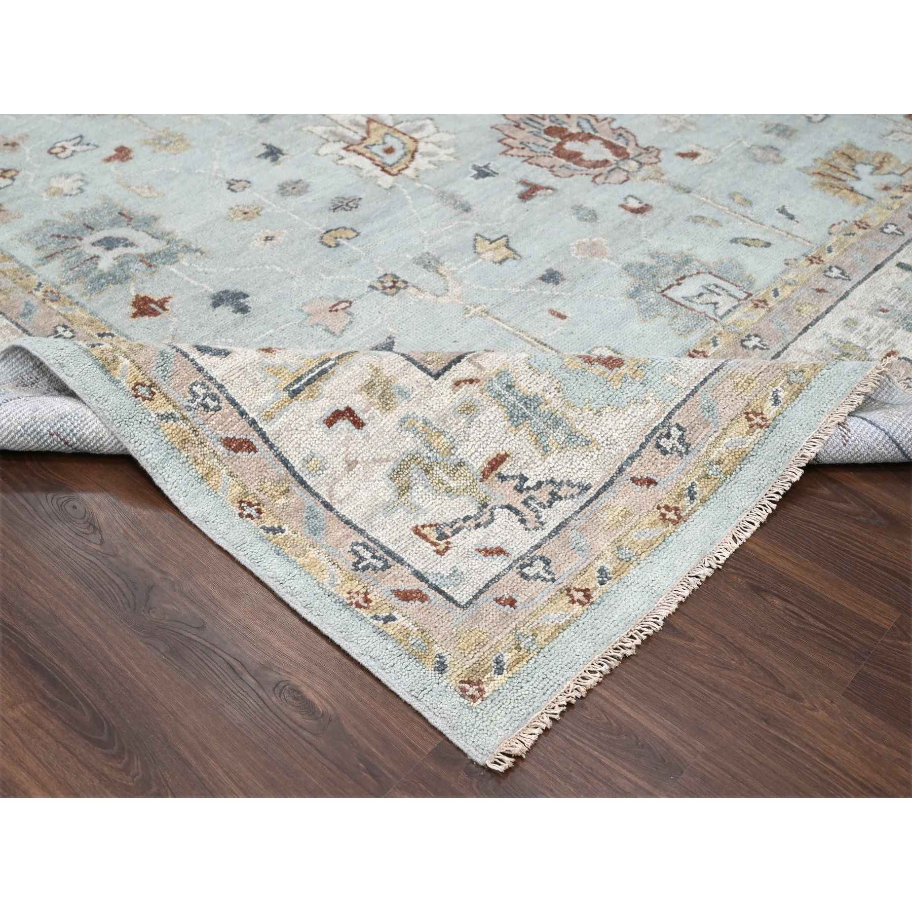 Oushak-And-Peshawar-Hand-Knotted-Rug-422050