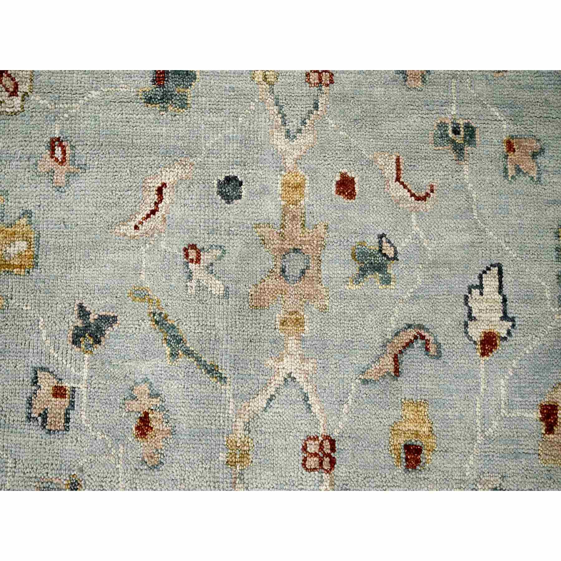 Oushak-And-Peshawar-Hand-Knotted-Rug-422050