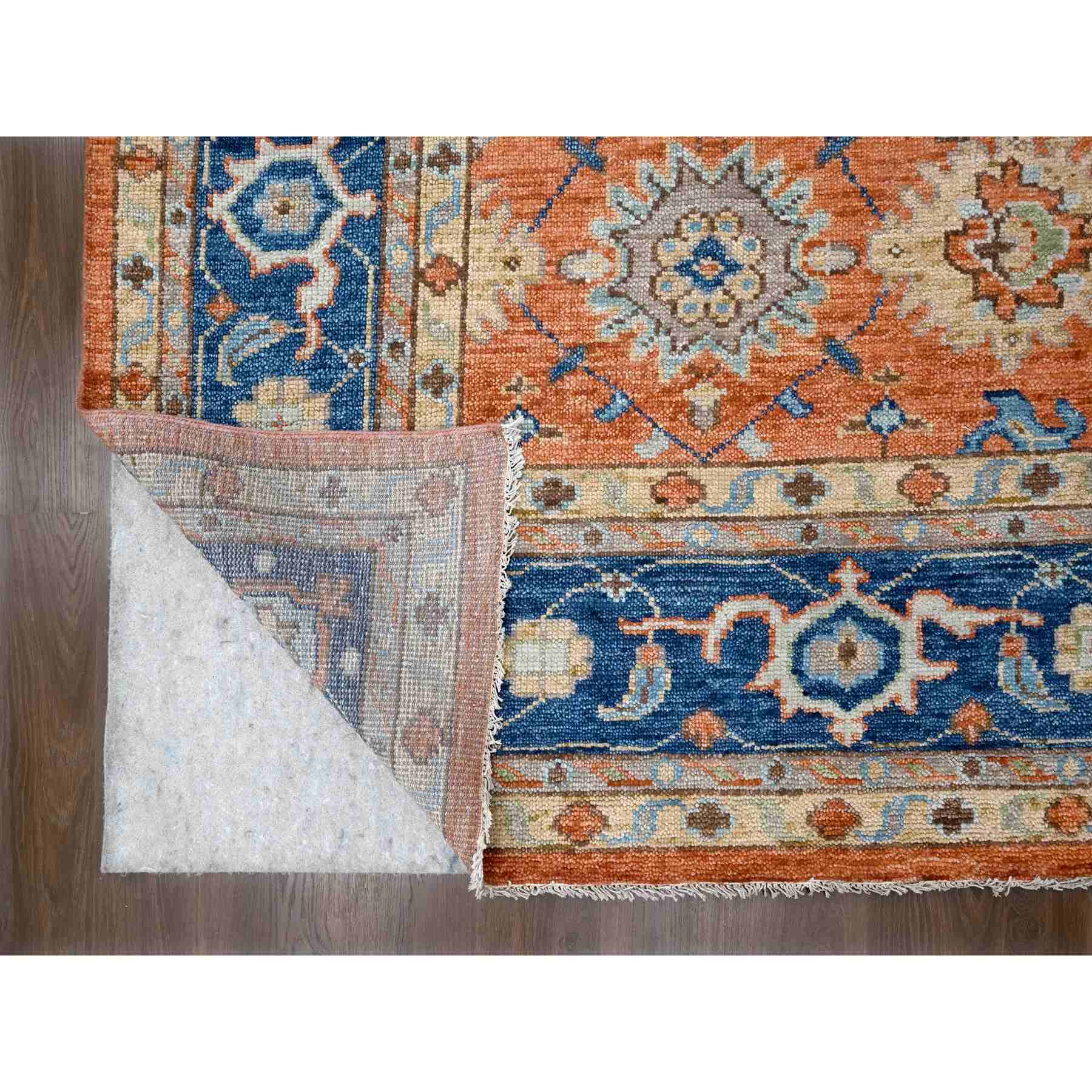 Oushak-And-Peshawar-Hand-Knotted-Rug-422335