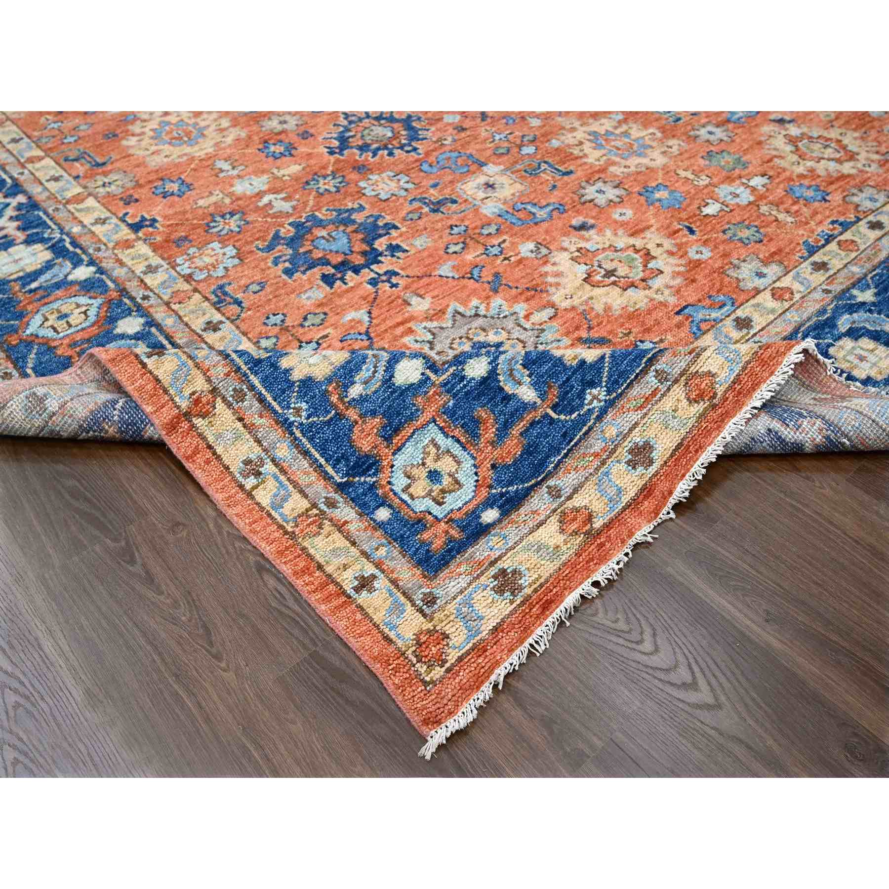 Oushak-And-Peshawar-Hand-Knotted-Rug-422335