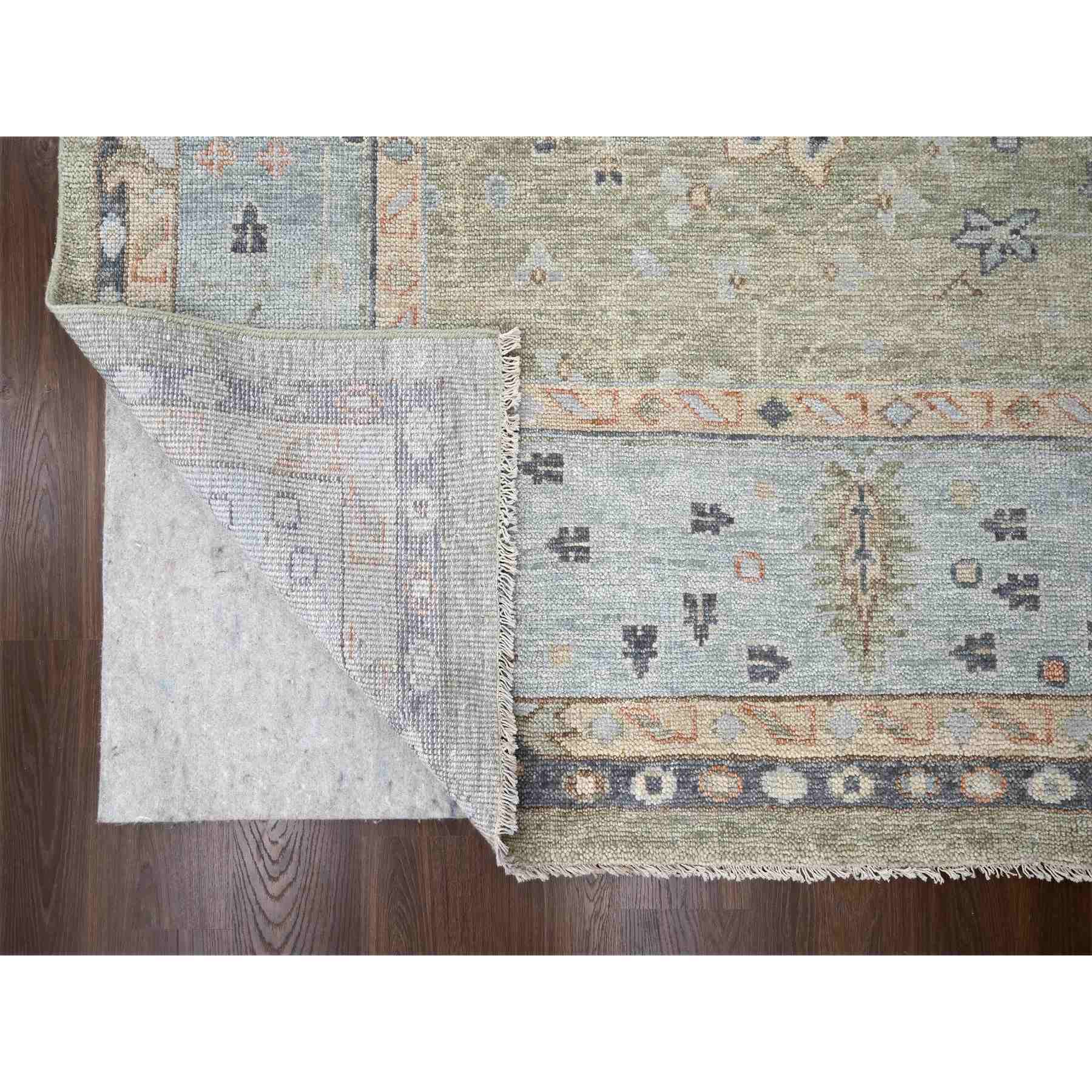 Oushak-And-Peshawar-Hand-Knotted-Rug-422445