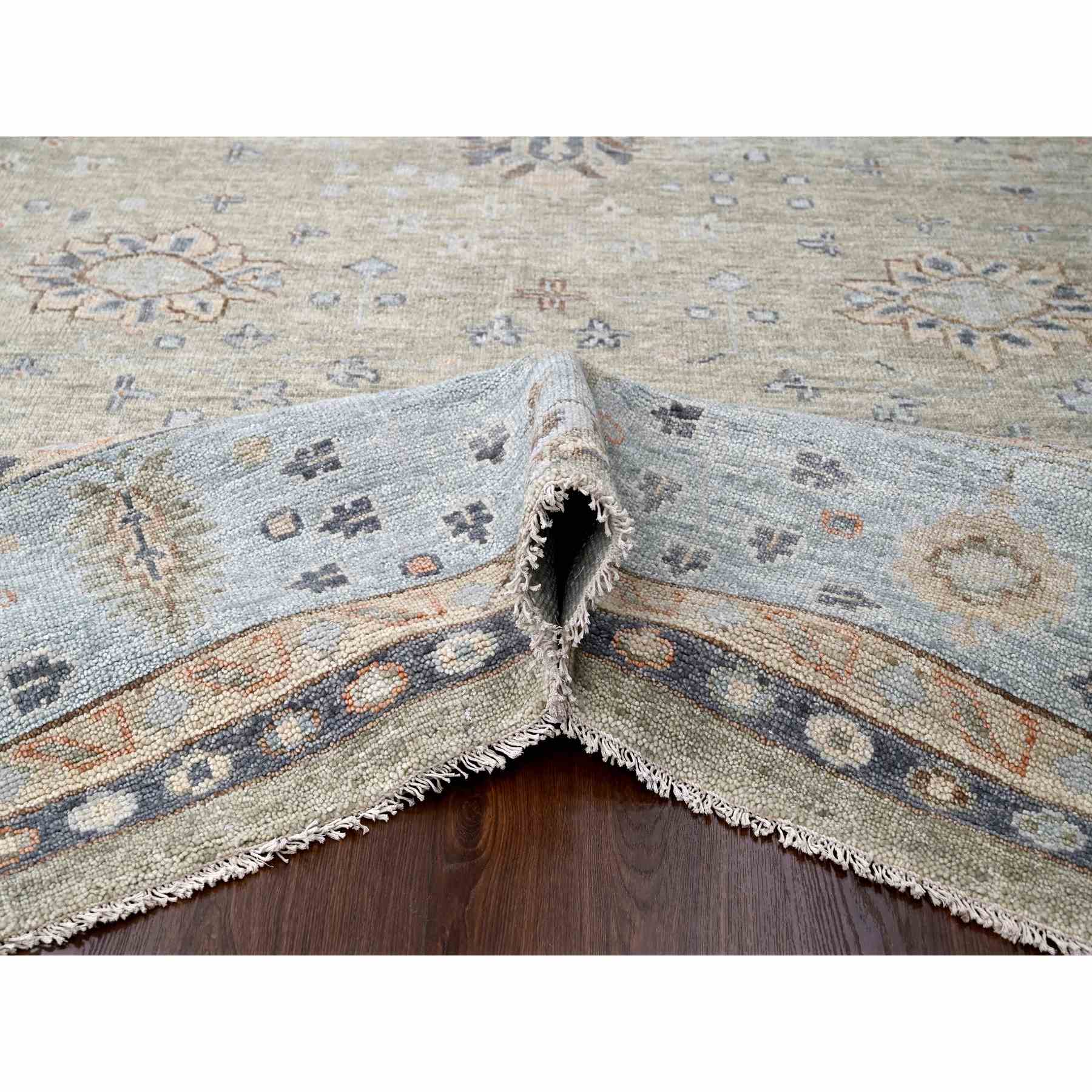 Oushak-And-Peshawar-Hand-Knotted-Rug-422445