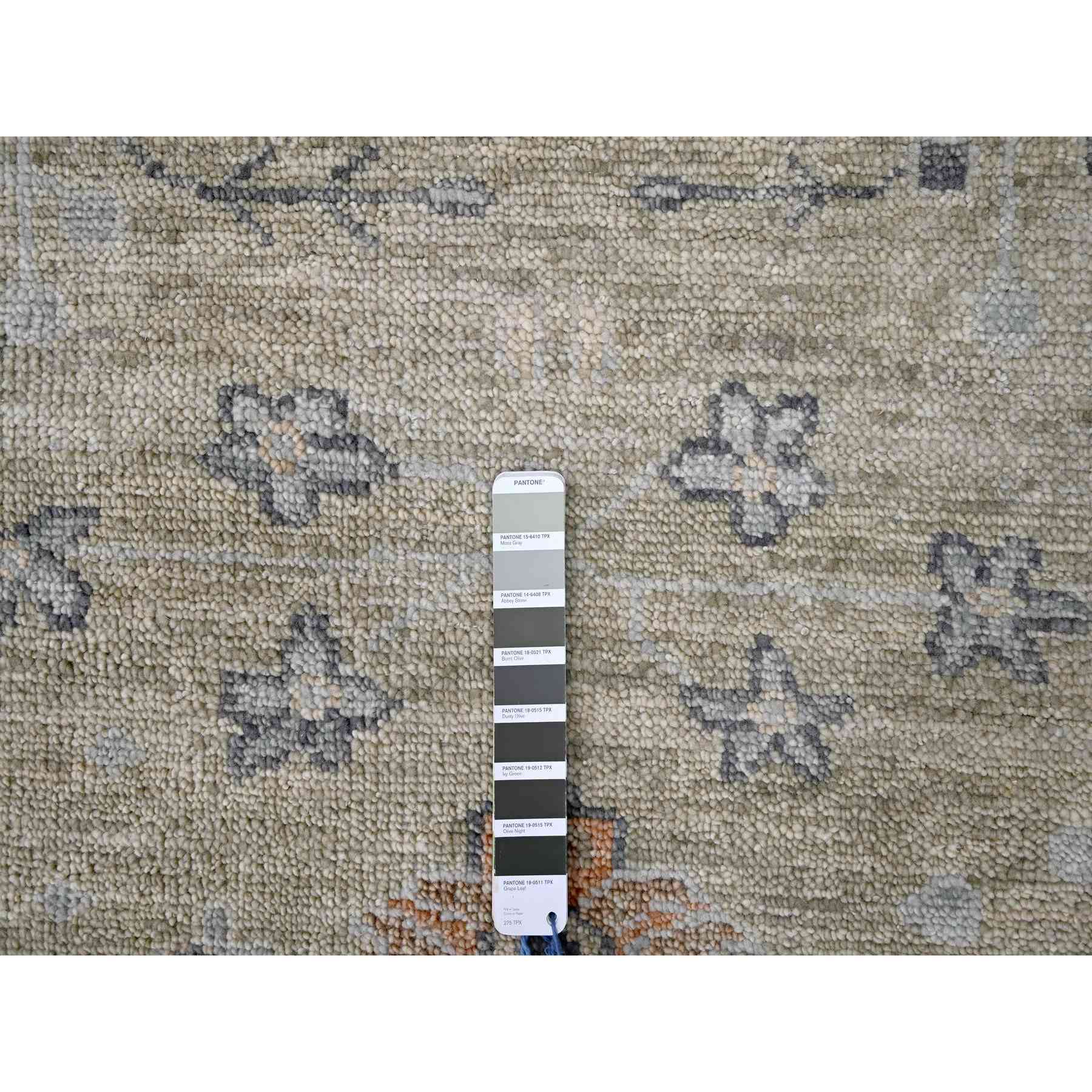 Oushak-And-Peshawar-Hand-Knotted-Rug-422445