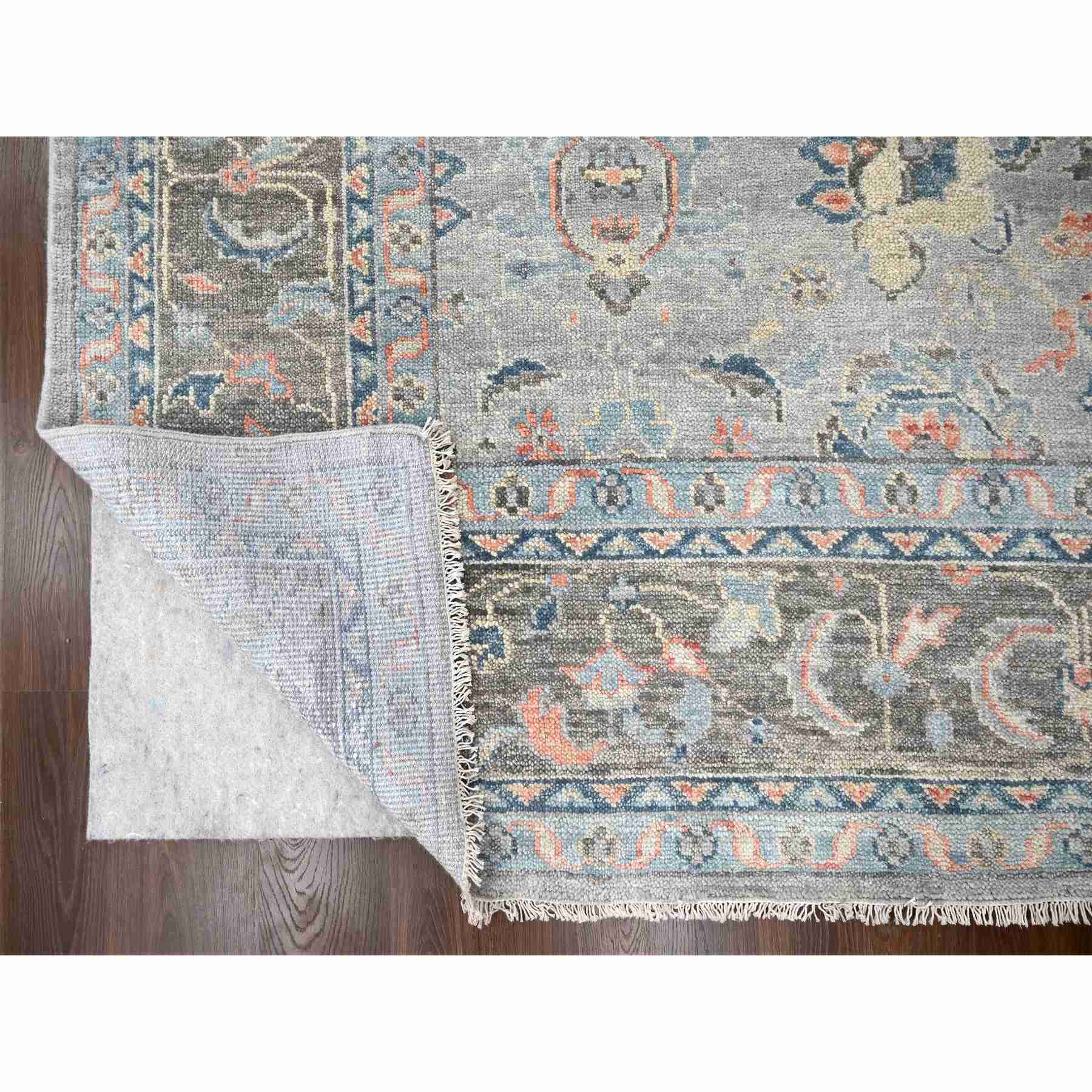 Oushak-And-Peshawar-Hand-Knotted-Rug-422455