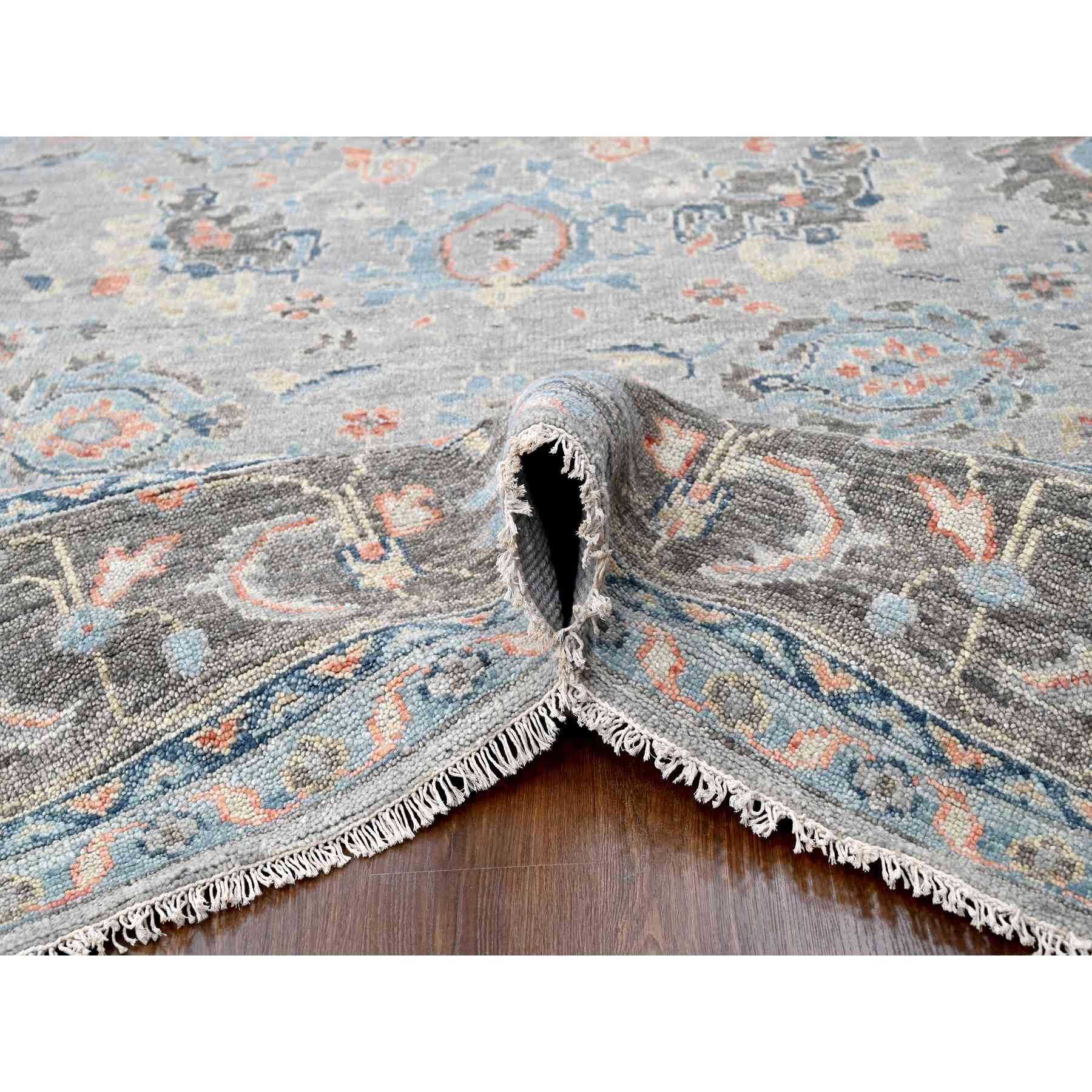 Oushak-And-Peshawar-Hand-Knotted-Rug-422455