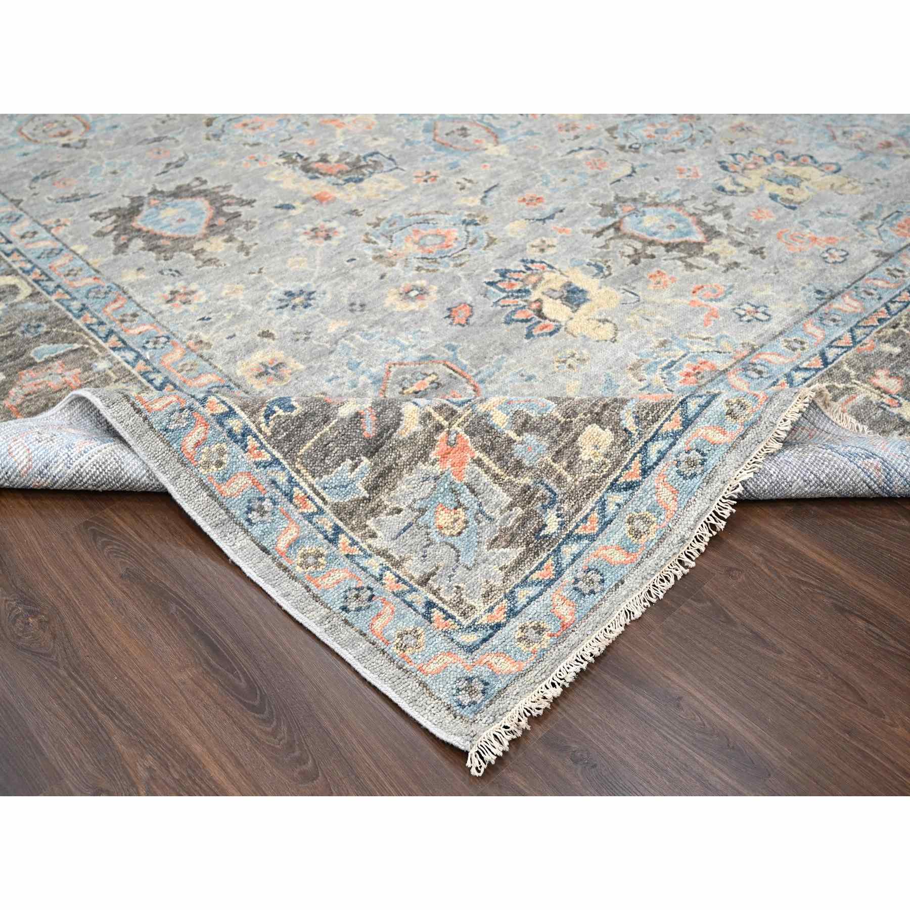 Oushak-And-Peshawar-Hand-Knotted-Rug-422455