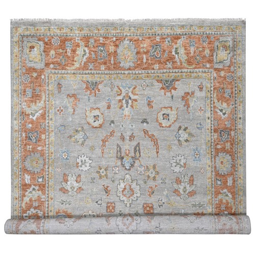 Tan Color, Oushak Design, Supple Collection Thick and Plush, Soft Wool Hand Knotted, Oversized Oriental Rug