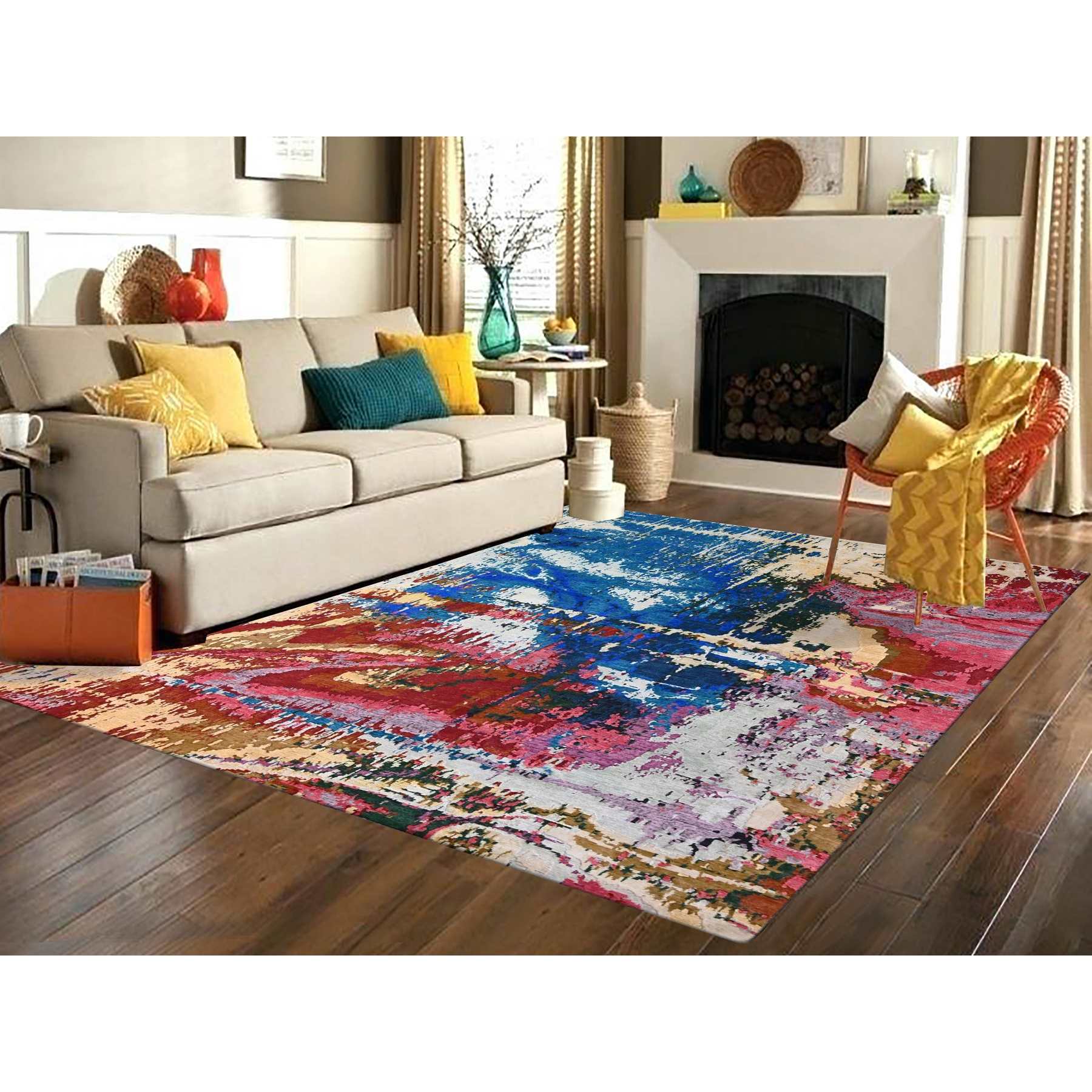 Modern-and-Contemporary-Hand-Knotted-Rug-424650