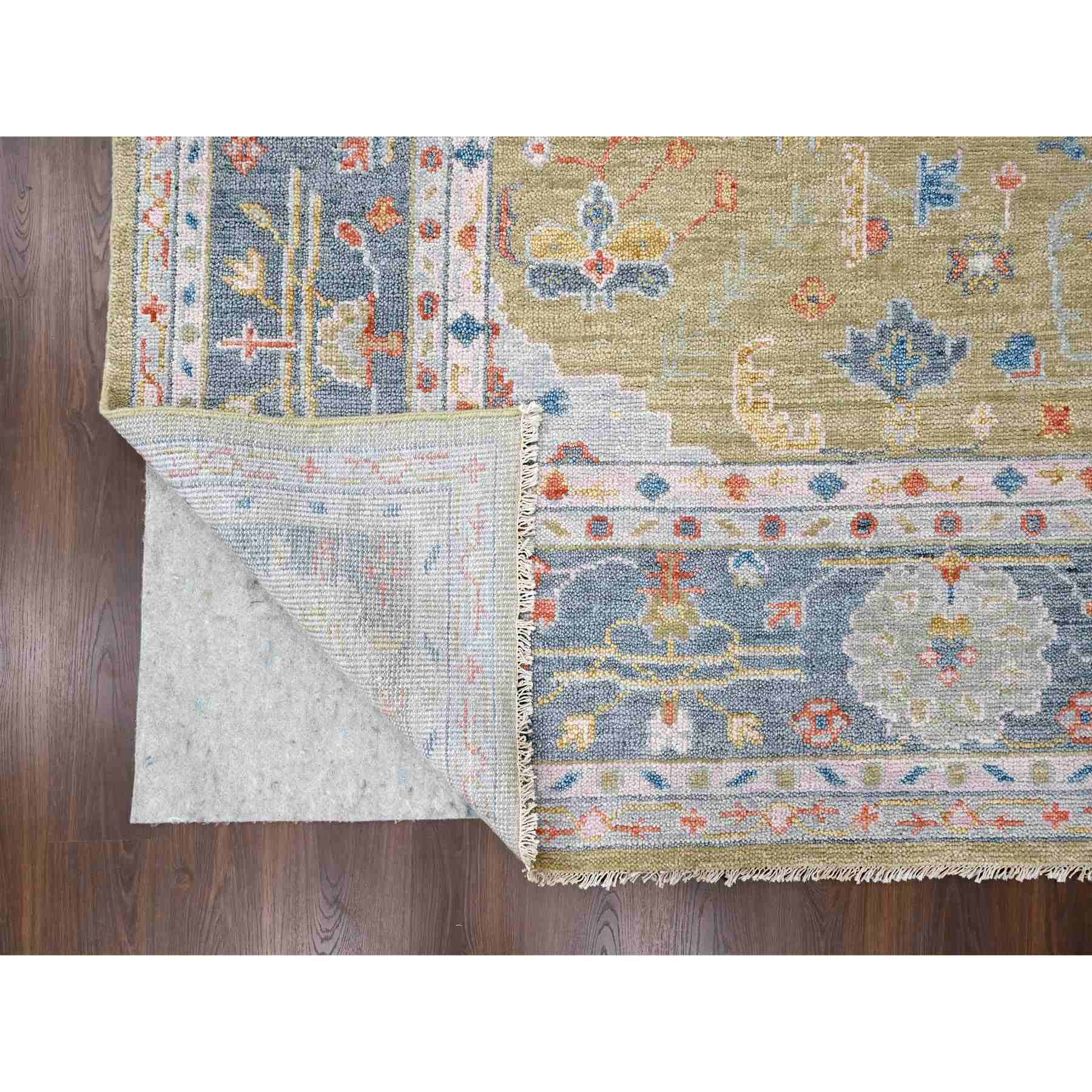 Oushak-And-Peshawar-Hand-Knotted-Rug-422555
