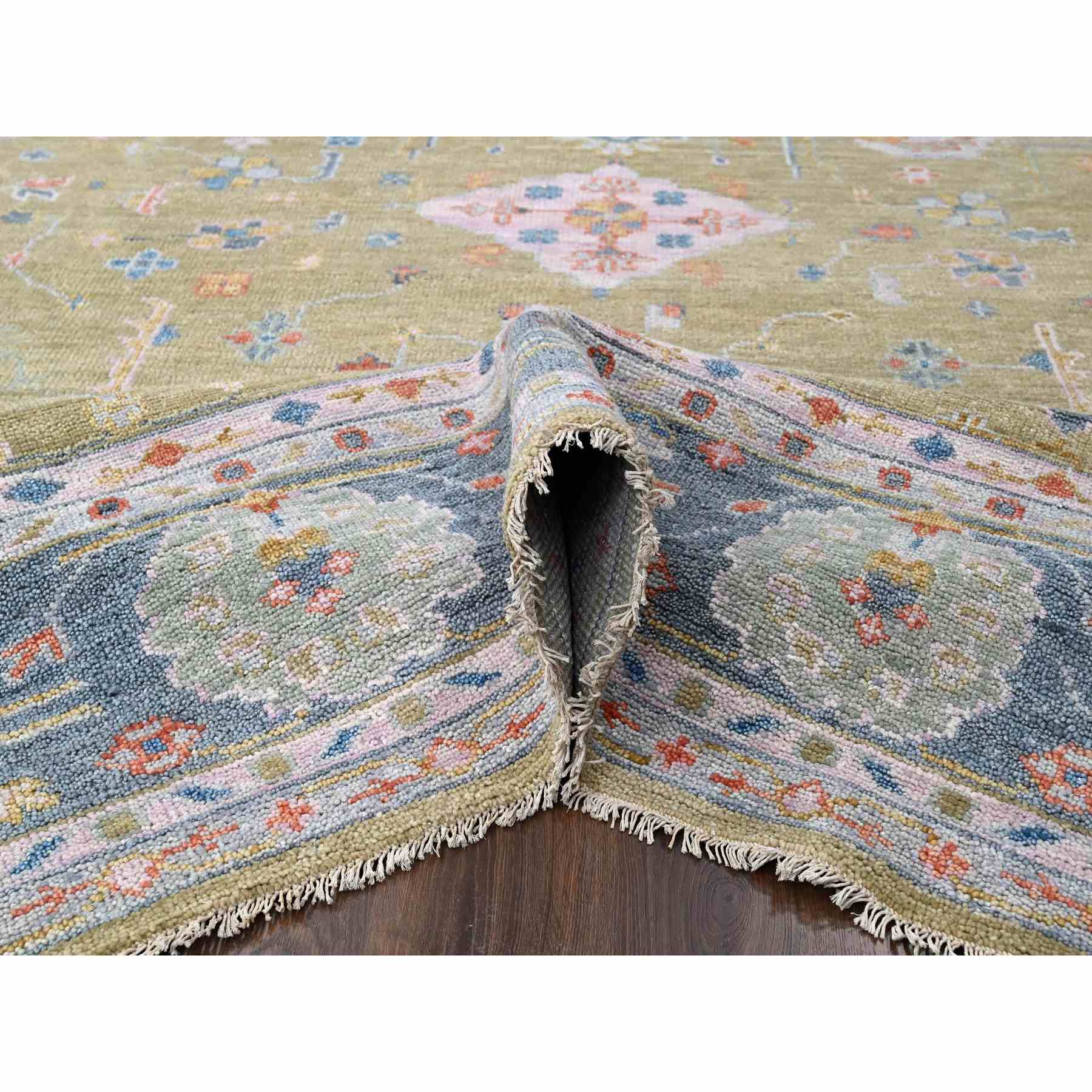 Oushak-And-Peshawar-Hand-Knotted-Rug-422555