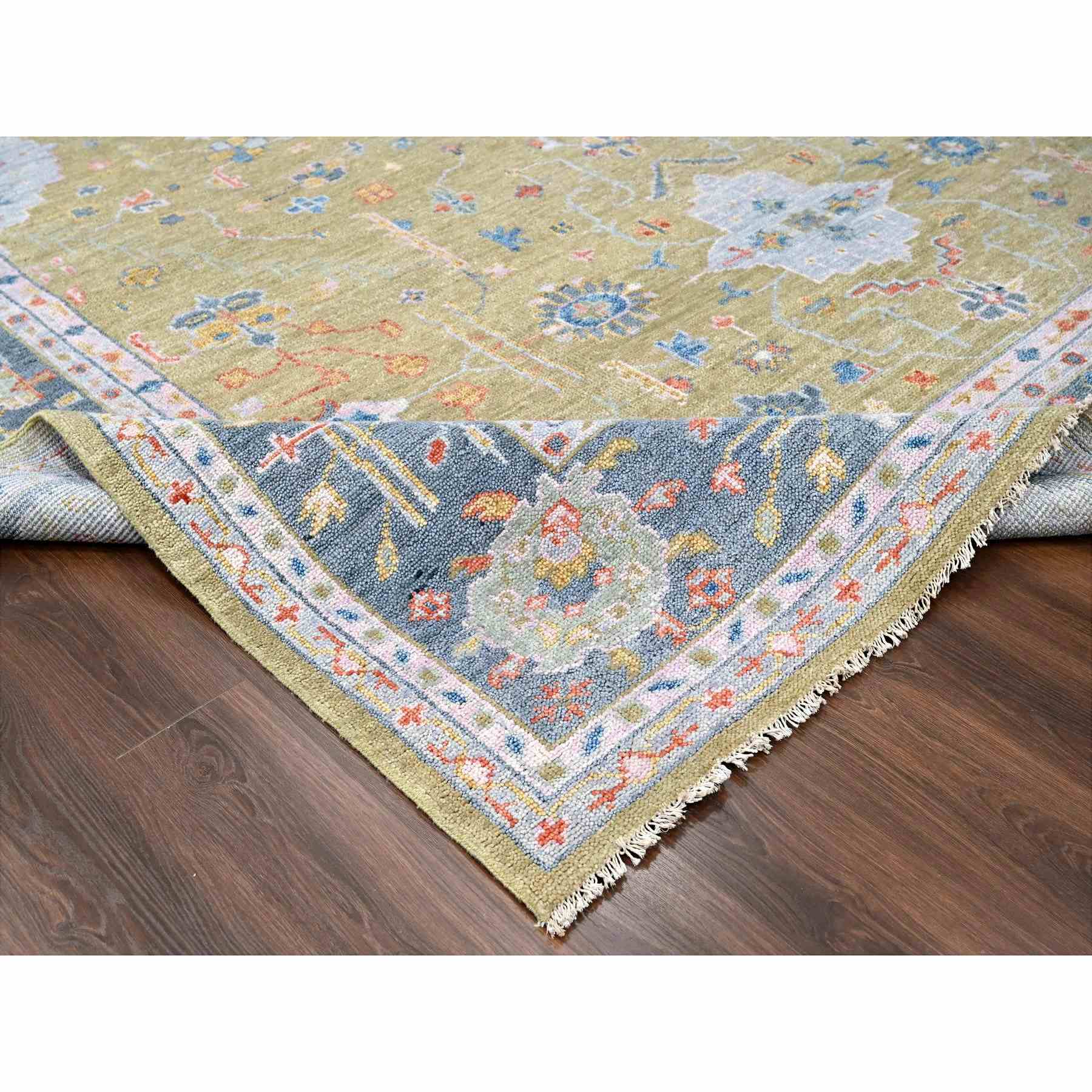 Oushak-And-Peshawar-Hand-Knotted-Rug-422555