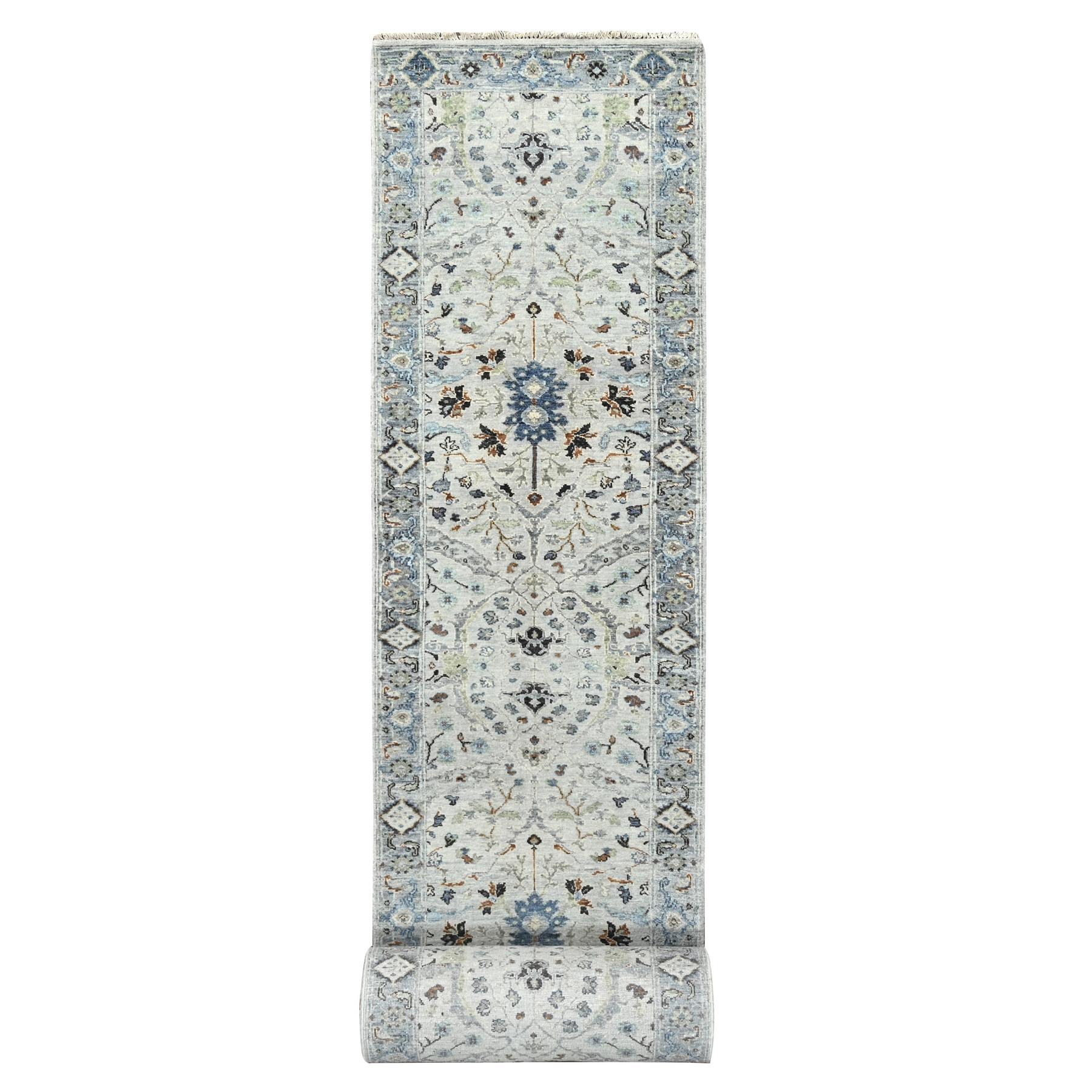Oushak-And-Peshawar-Hand-Knotted-Rug-423675