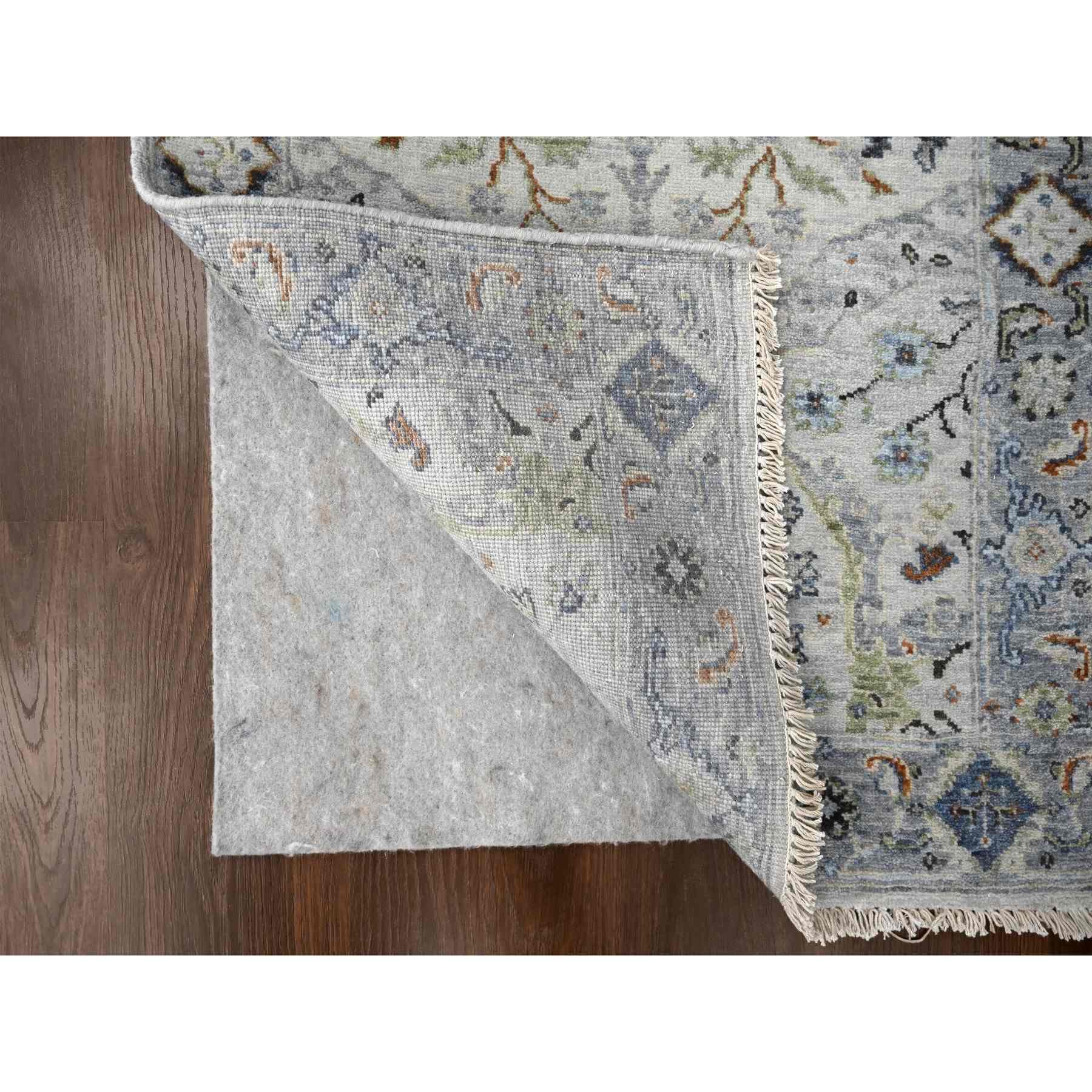 Oushak-And-Peshawar-Hand-Knotted-Rug-423675