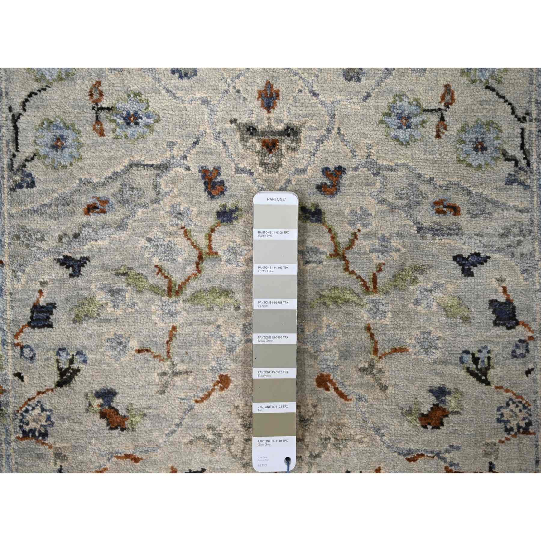 Oushak-And-Peshawar-Hand-Knotted-Rug-423675