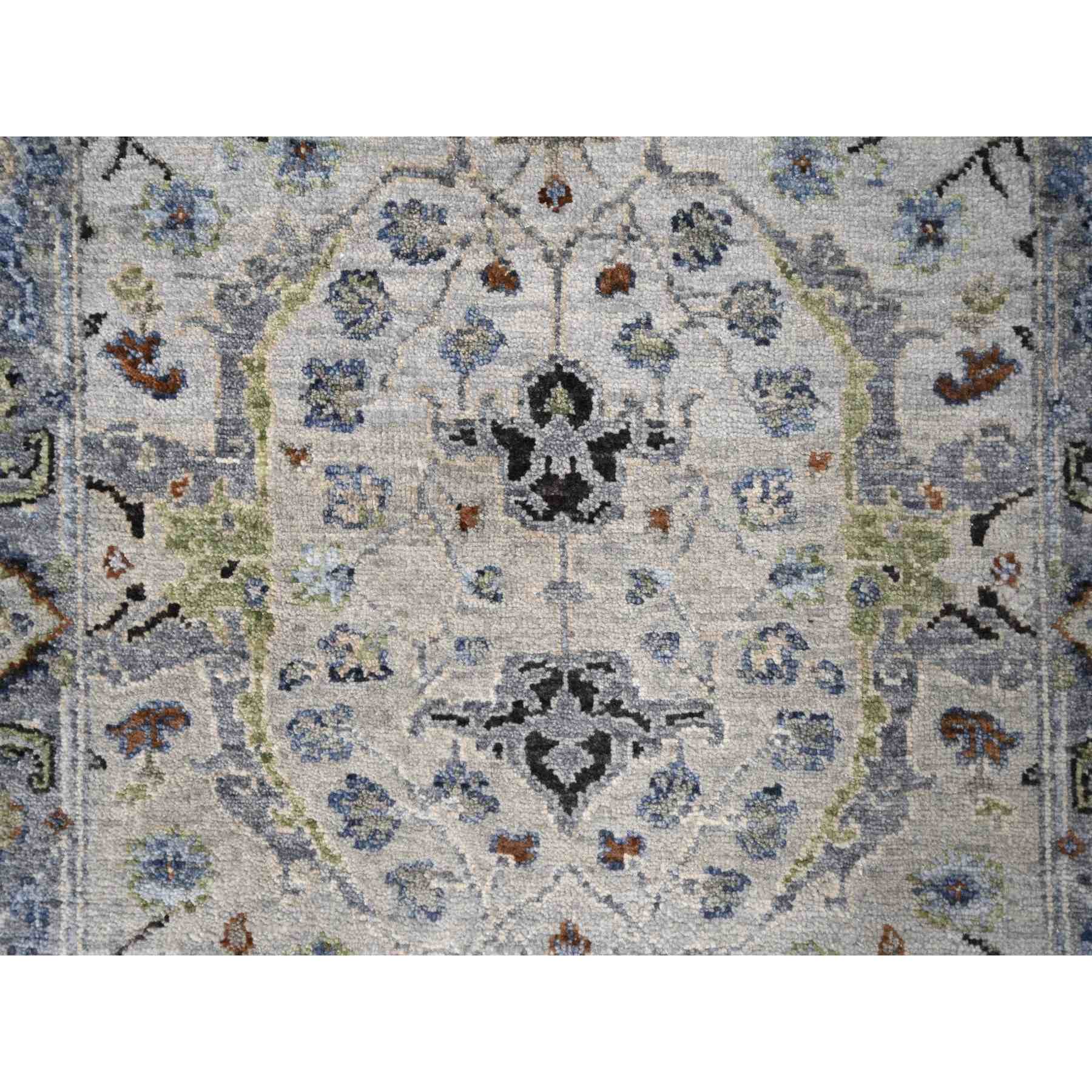 Oushak-And-Peshawar-Hand-Knotted-Rug-423675