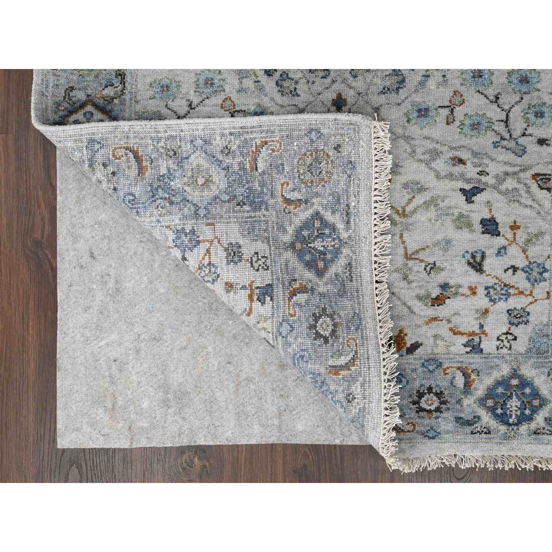 Oushak-And-Peshawar-Hand-Knotted-Rug-423700