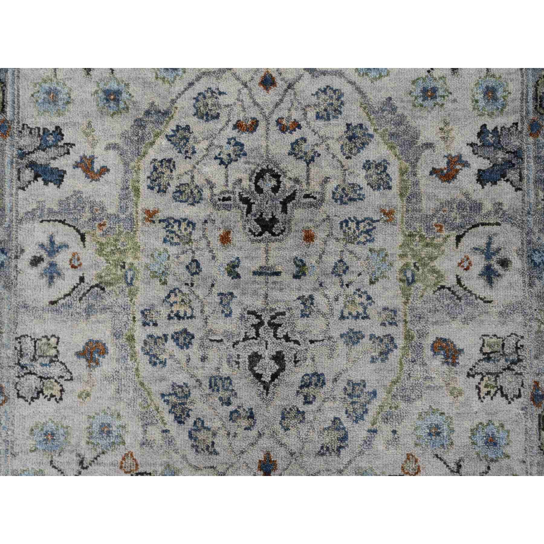 Oushak-And-Peshawar-Hand-Knotted-Rug-423700