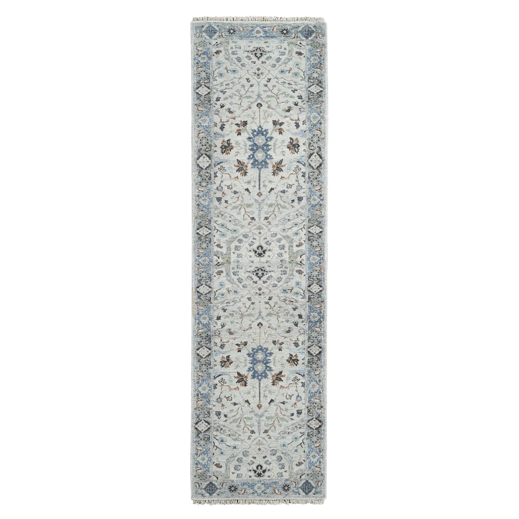 Oushak-And-Peshawar-Hand-Knotted-Rug-423855