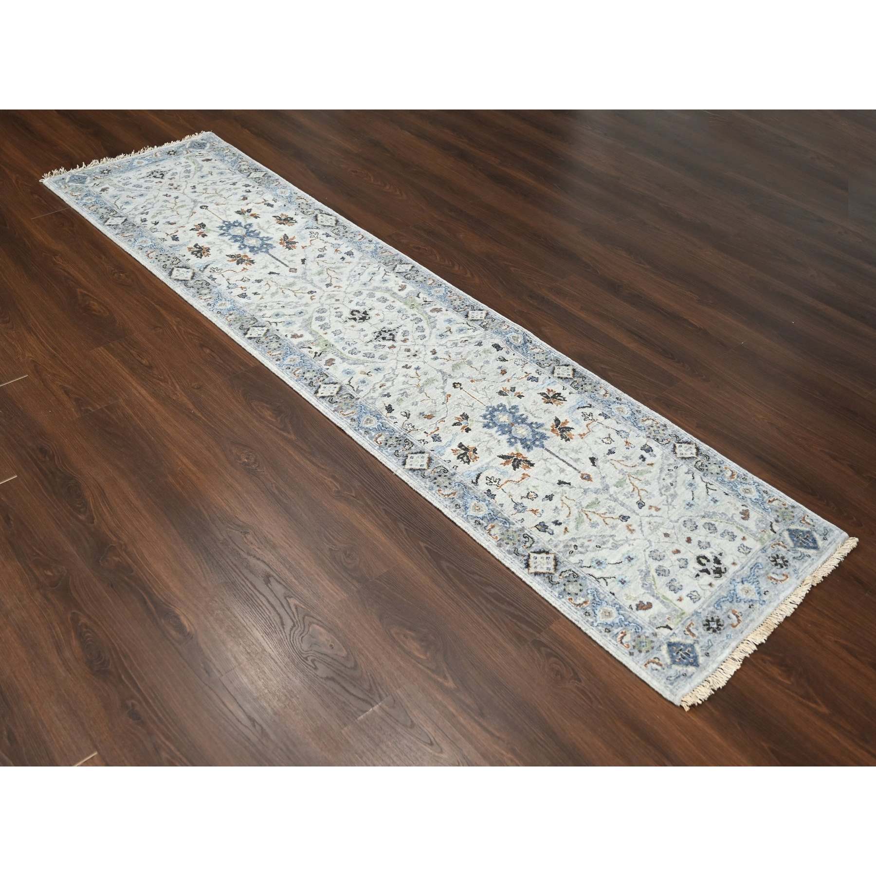 Oushak-And-Peshawar-Hand-Knotted-Rug-423855