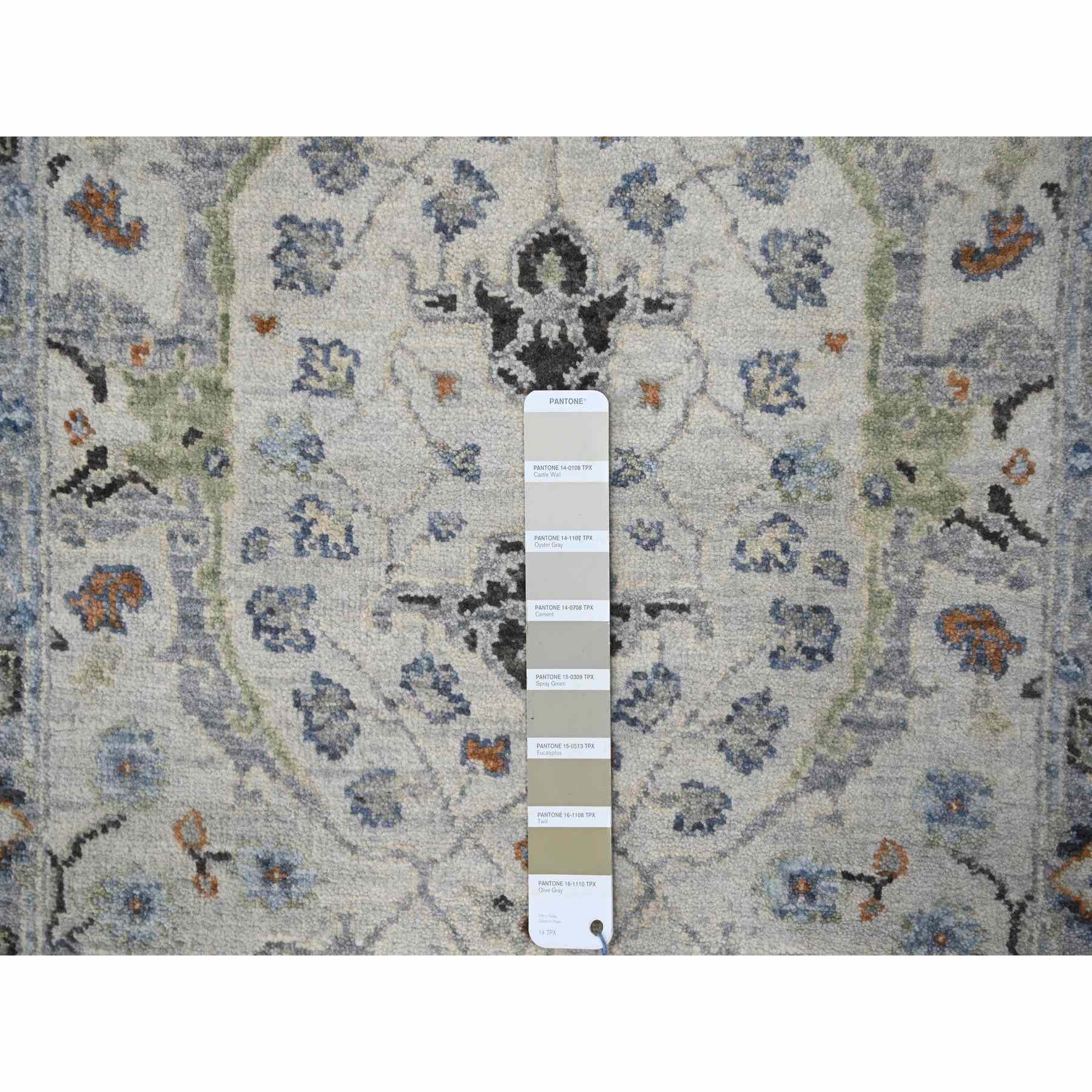 Oushak-And-Peshawar-Hand-Knotted-Rug-423855