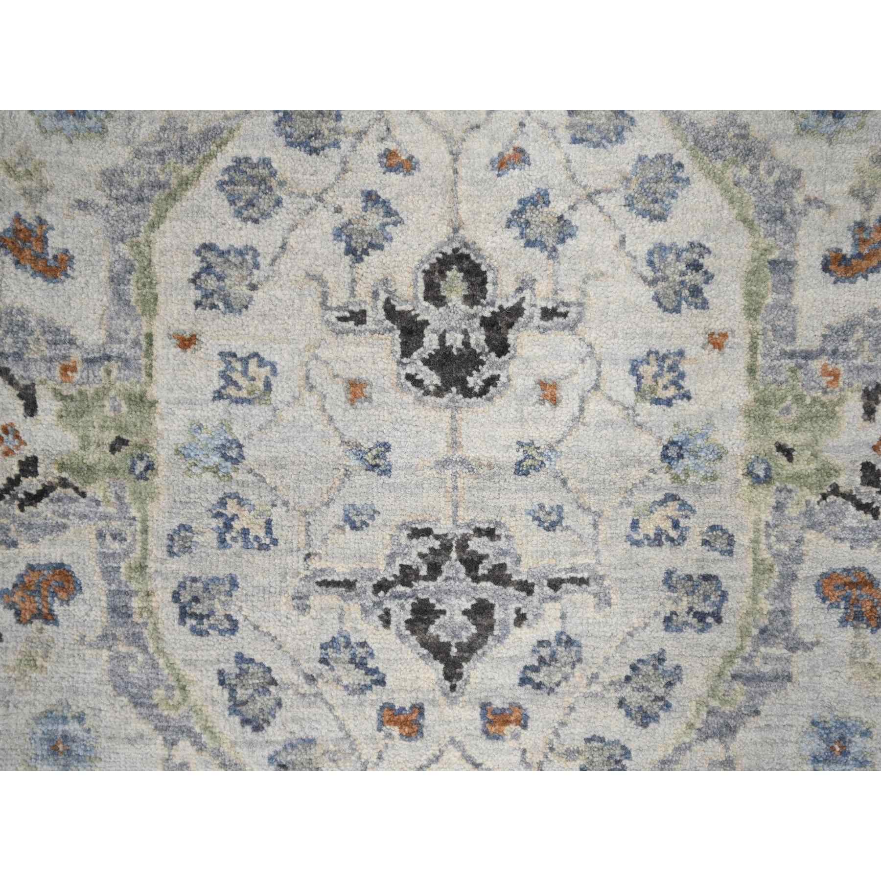 Oushak-And-Peshawar-Hand-Knotted-Rug-423855