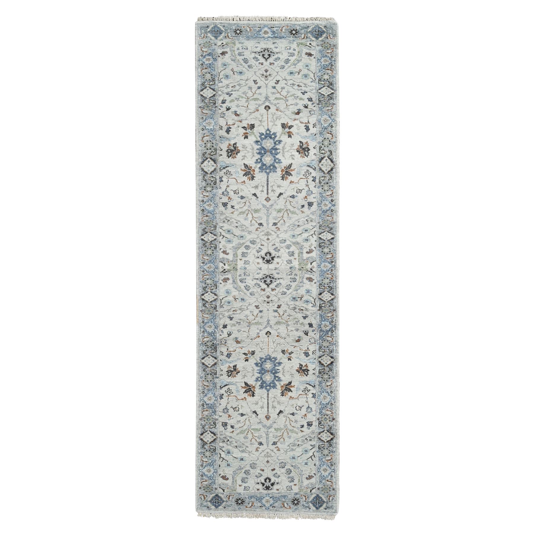 Oushak-And-Peshawar-Hand-Knotted-Rug-423930