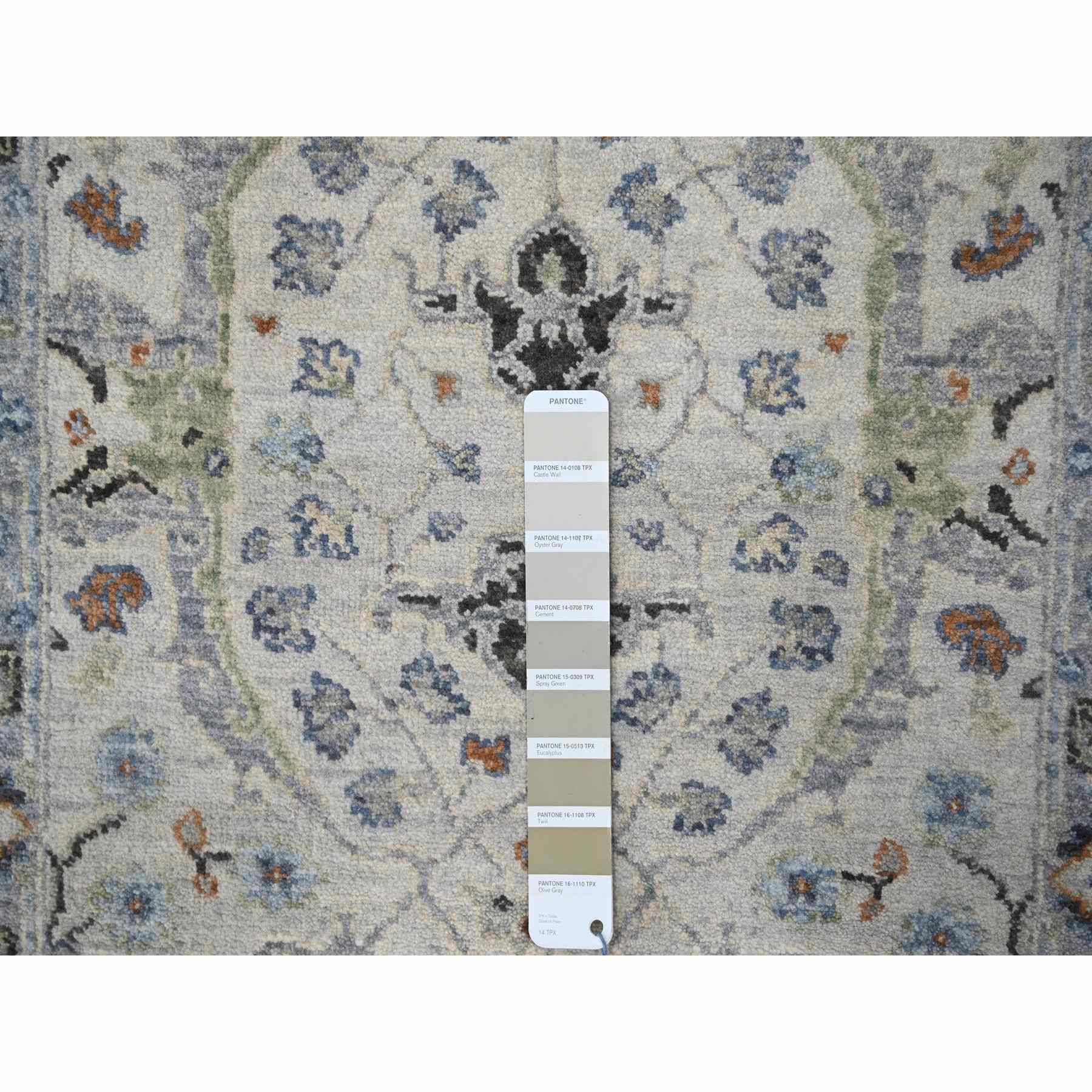 Oushak-And-Peshawar-Hand-Knotted-Rug-423930