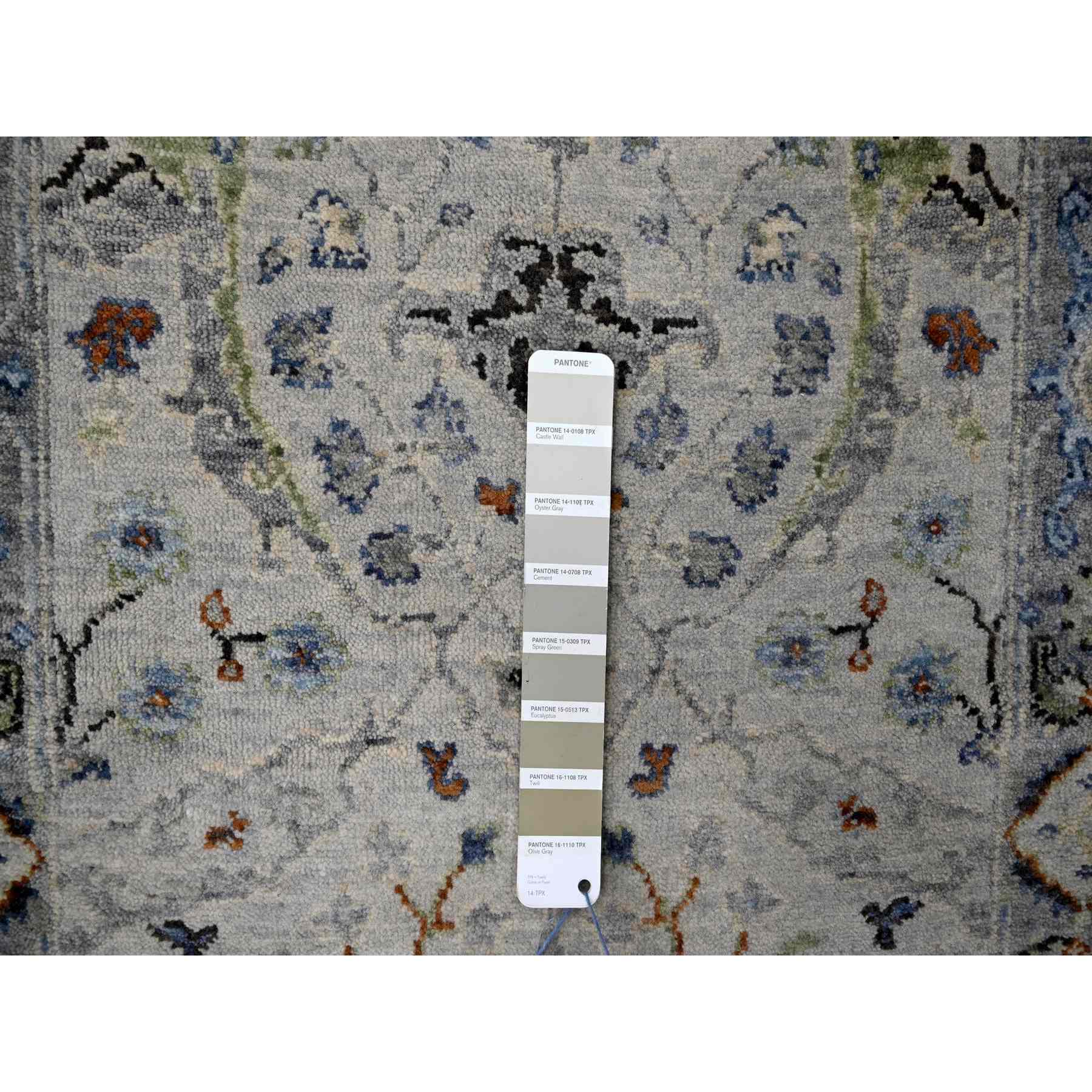 Oushak-And-Peshawar-Hand-Knotted-Rug-423960