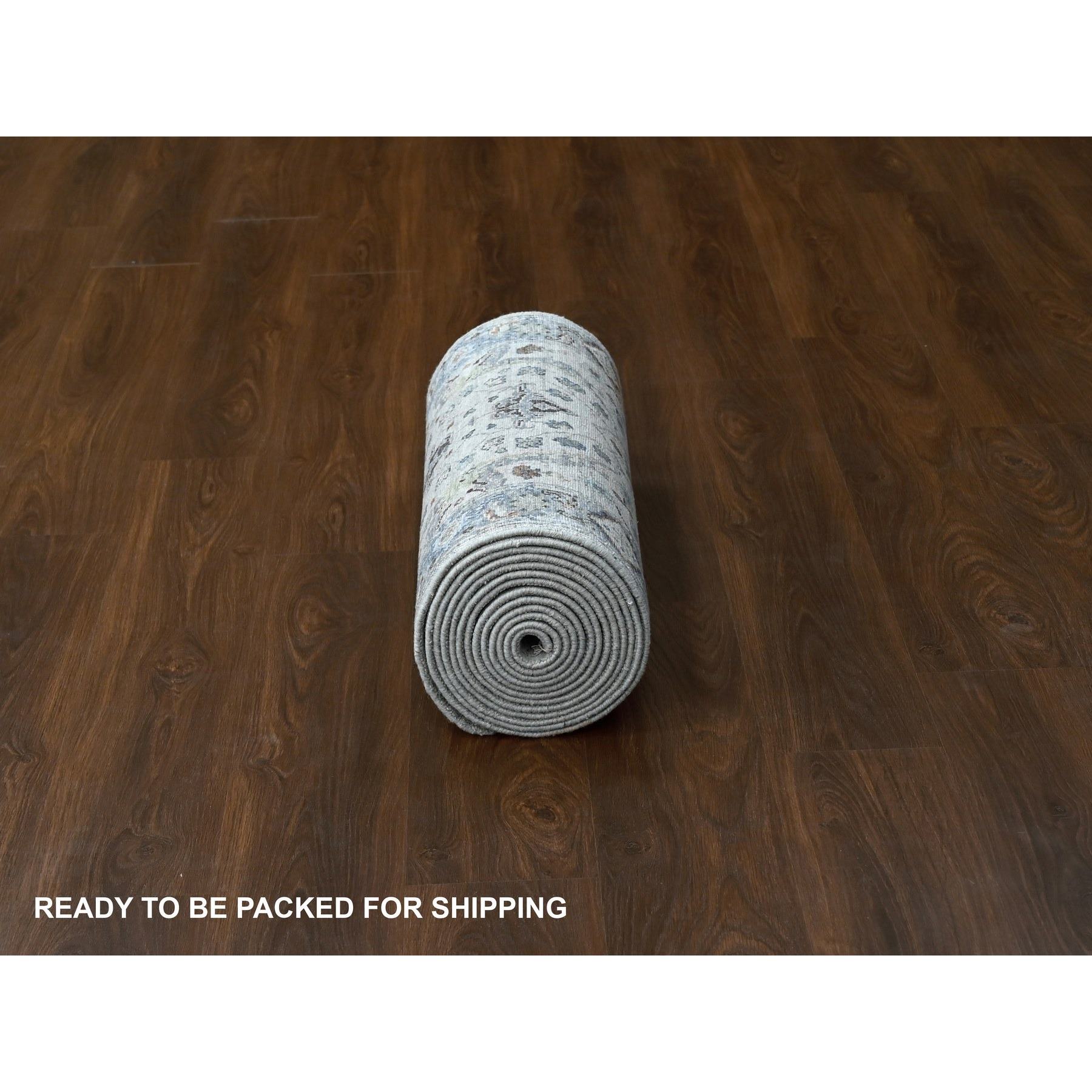 Oushak-And-Peshawar-Hand-Knotted-Rug-423960