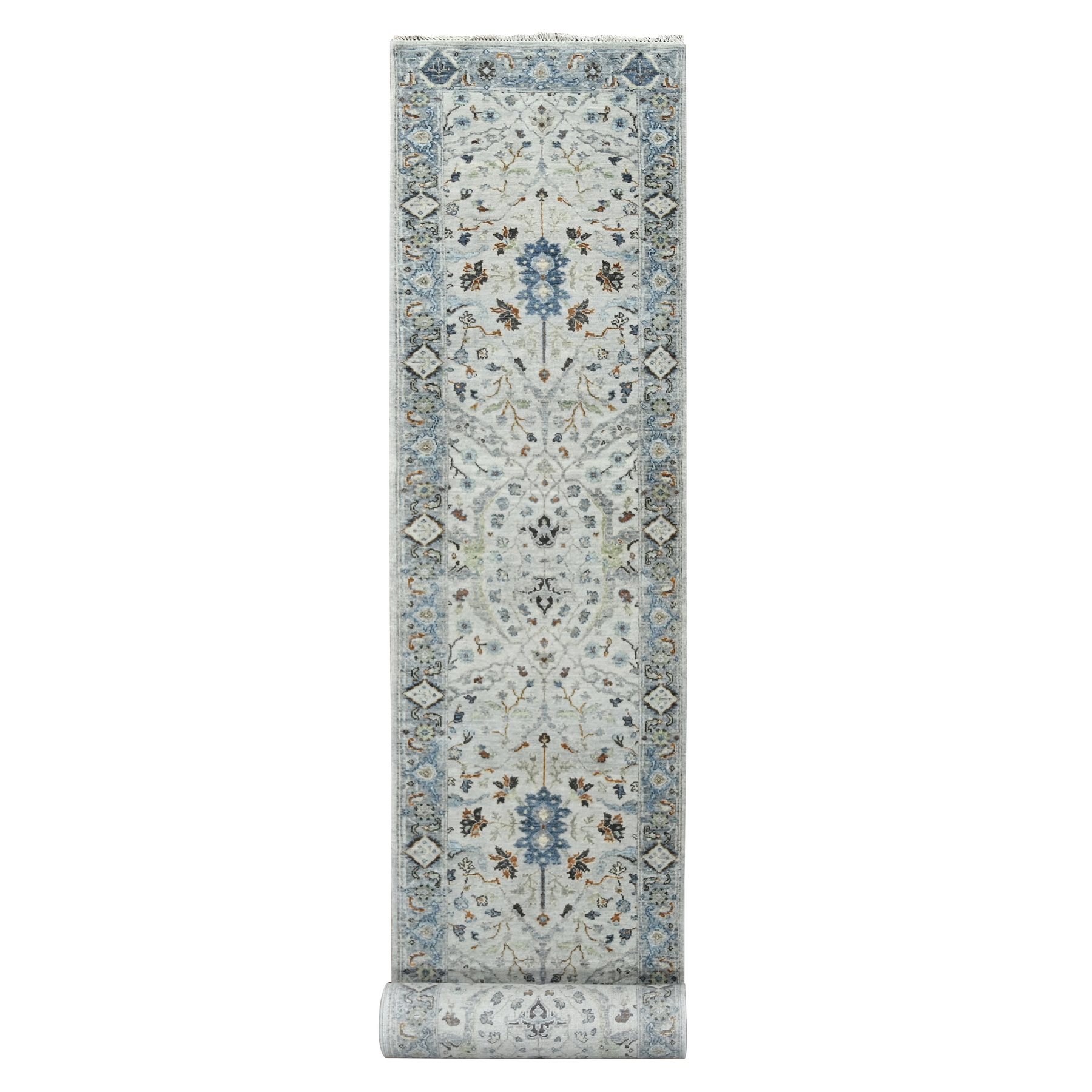 Oushak-And-Peshawar-Hand-Knotted-Rug-424210