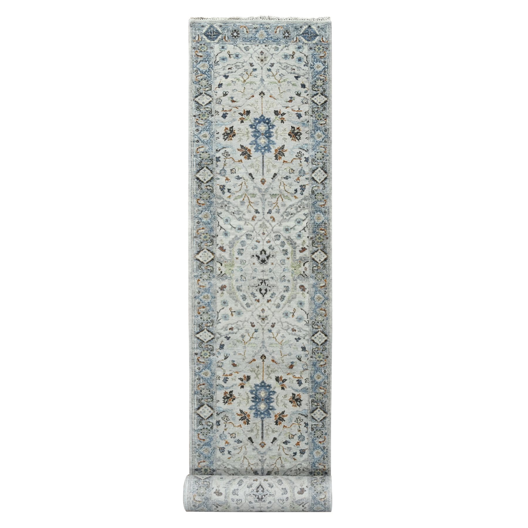 Oushak-And-Peshawar-Hand-Knotted-Rug-424215