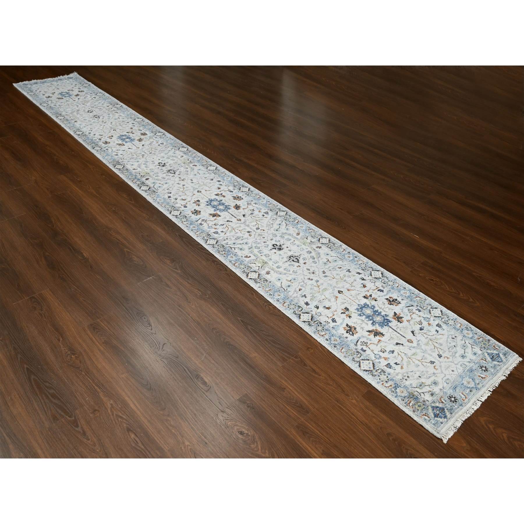 Oushak-And-Peshawar-Hand-Knotted-Rug-424215
