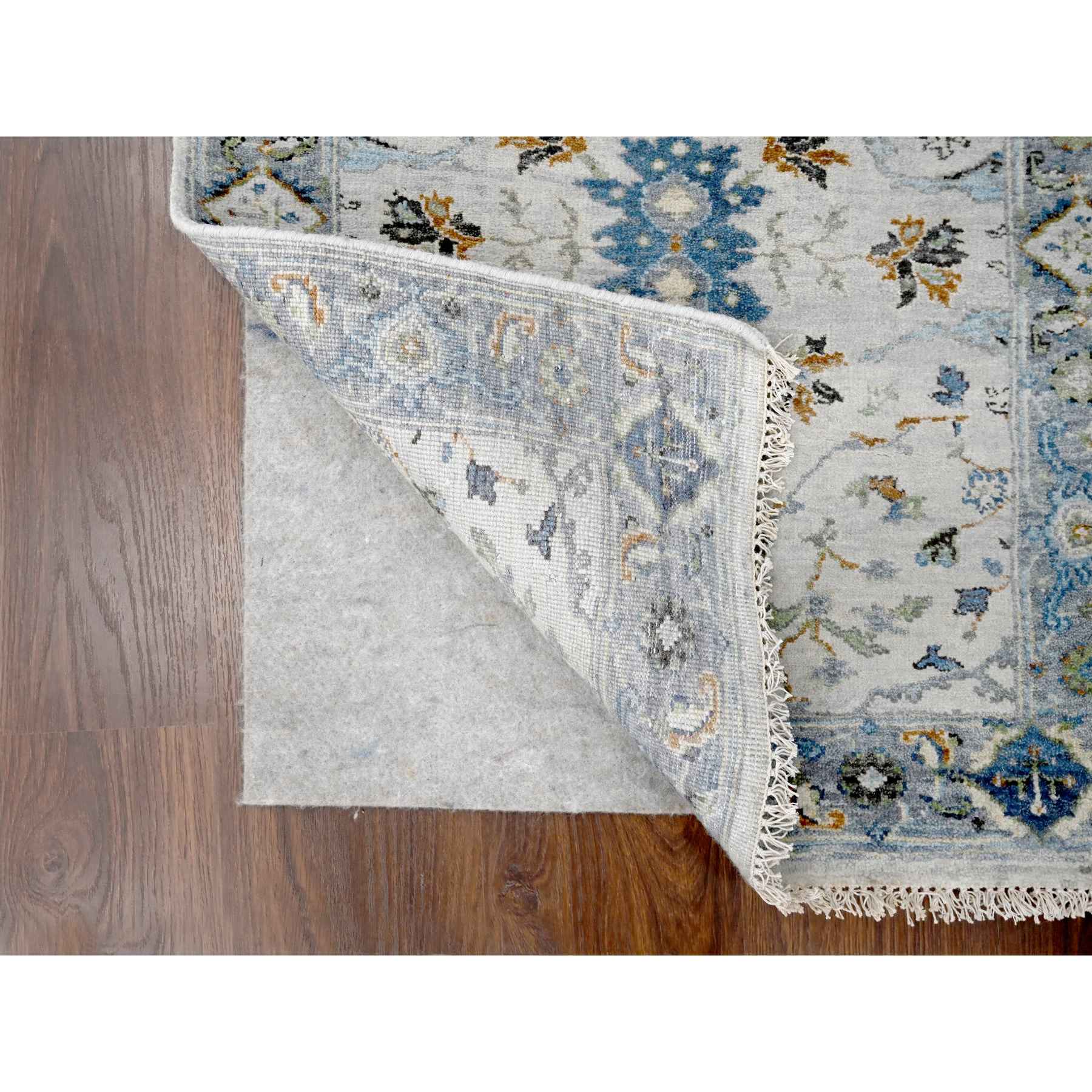 Oushak-And-Peshawar-Hand-Knotted-Rug-424275