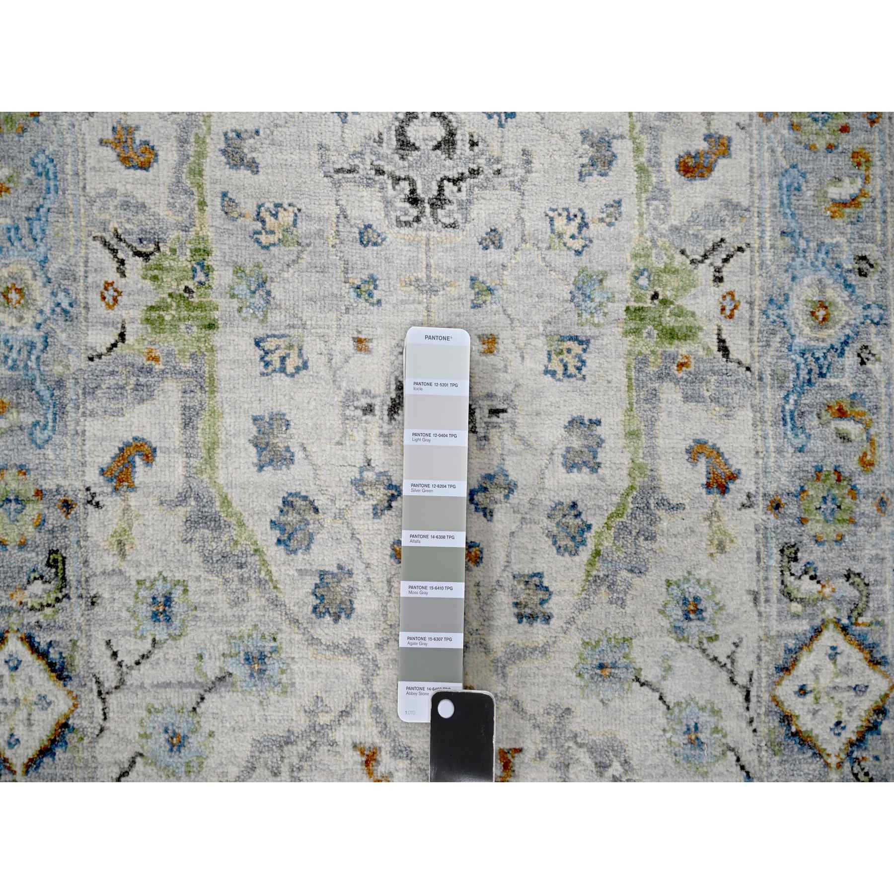 Oushak-And-Peshawar-Hand-Knotted-Rug-424275