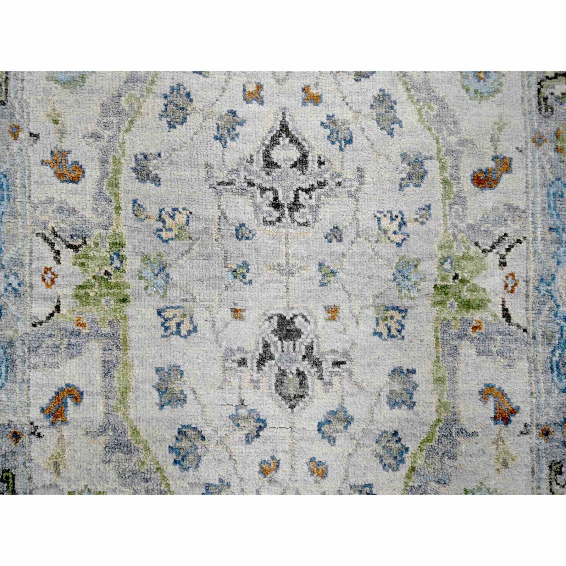 Oushak-And-Peshawar-Hand-Knotted-Rug-424275