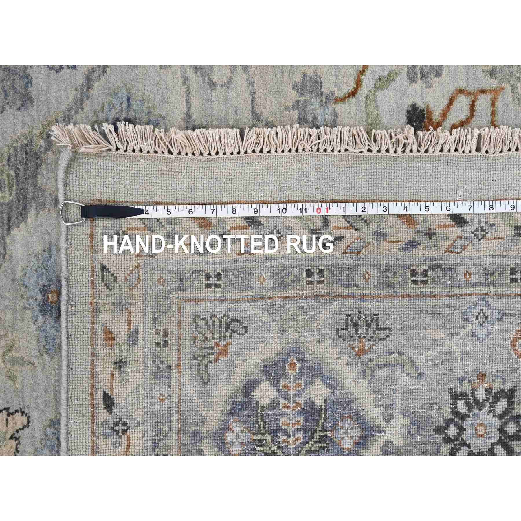 Oushak-And-Peshawar-Hand-Knotted-Rug-424295