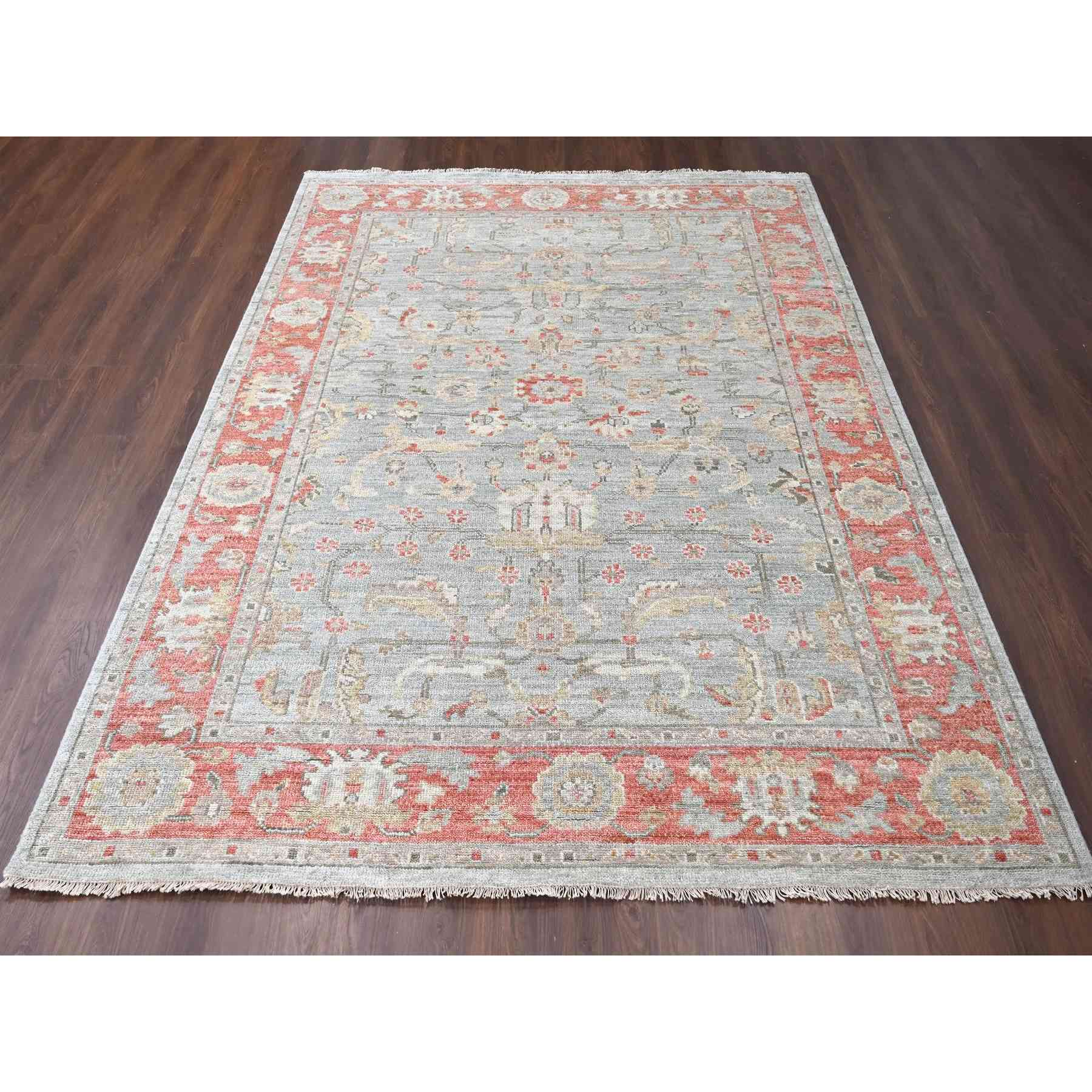 Oushak-And-Peshawar-Hand-Knotted-Rug-424465