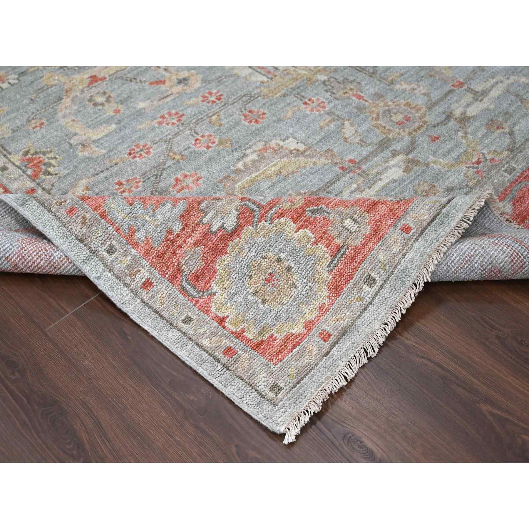 Oushak-And-Peshawar-Hand-Knotted-Rug-424465