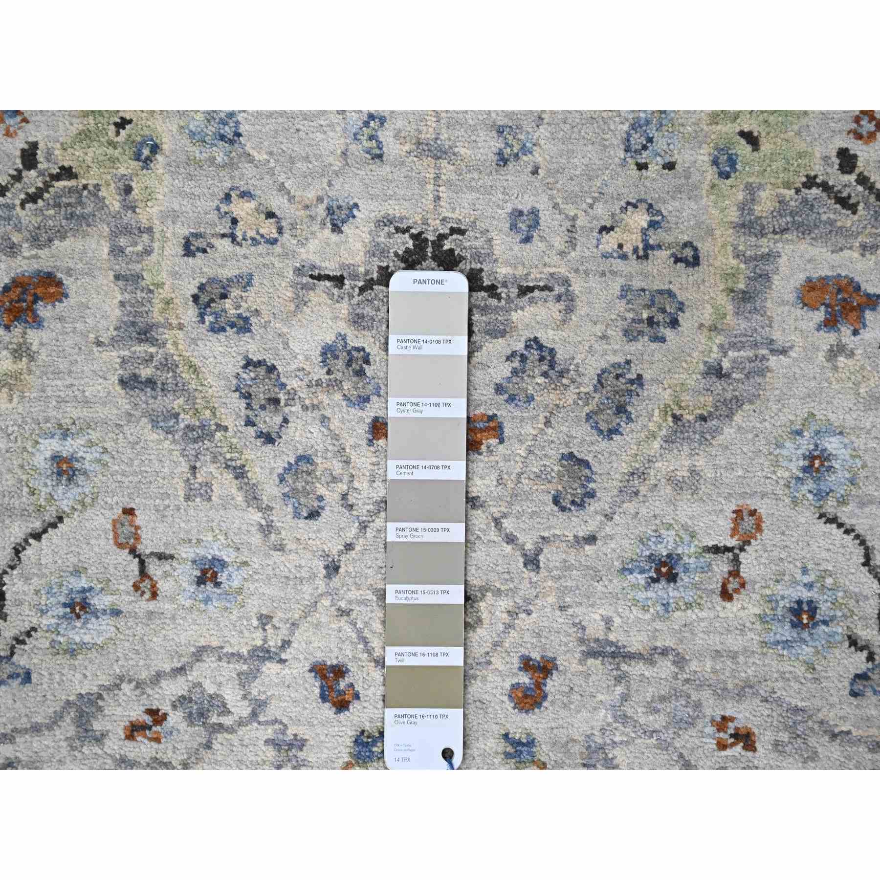 Oushak-And-Peshawar-Hand-Knotted-Rug-424915
