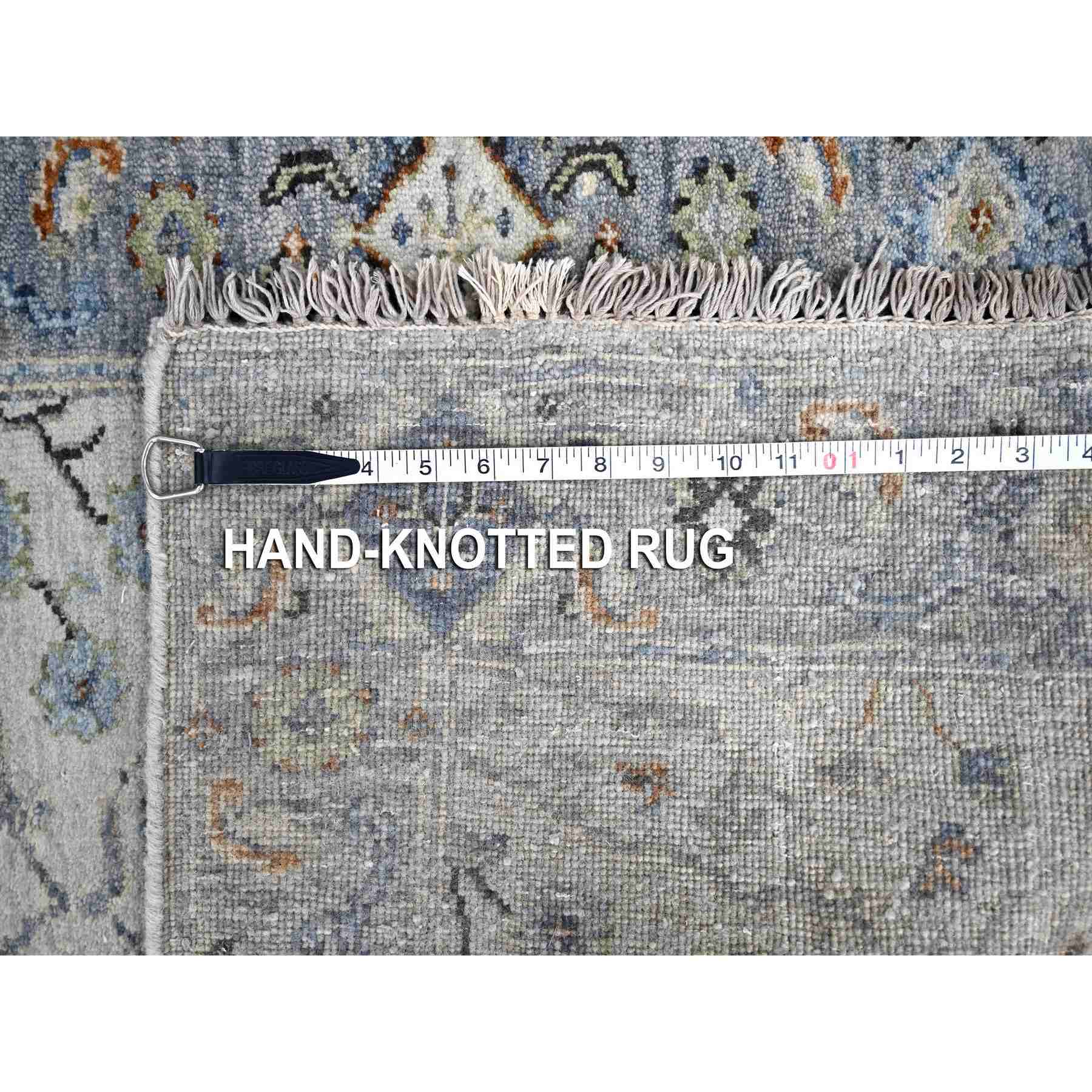 Oushak-And-Peshawar-Hand-Knotted-Rug-424915