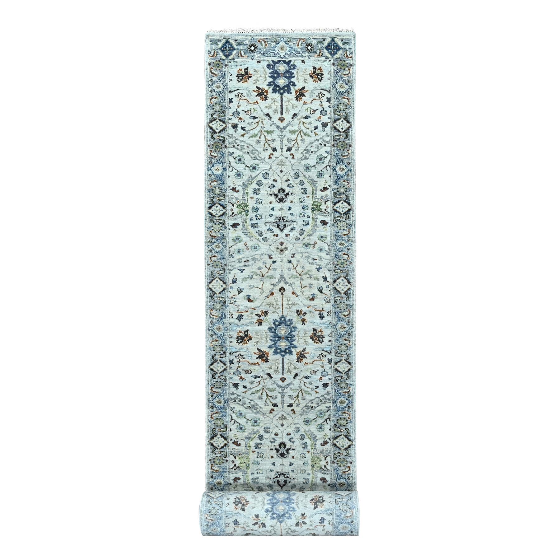 Oushak-And-Peshawar-Hand-Knotted-Rug-424925